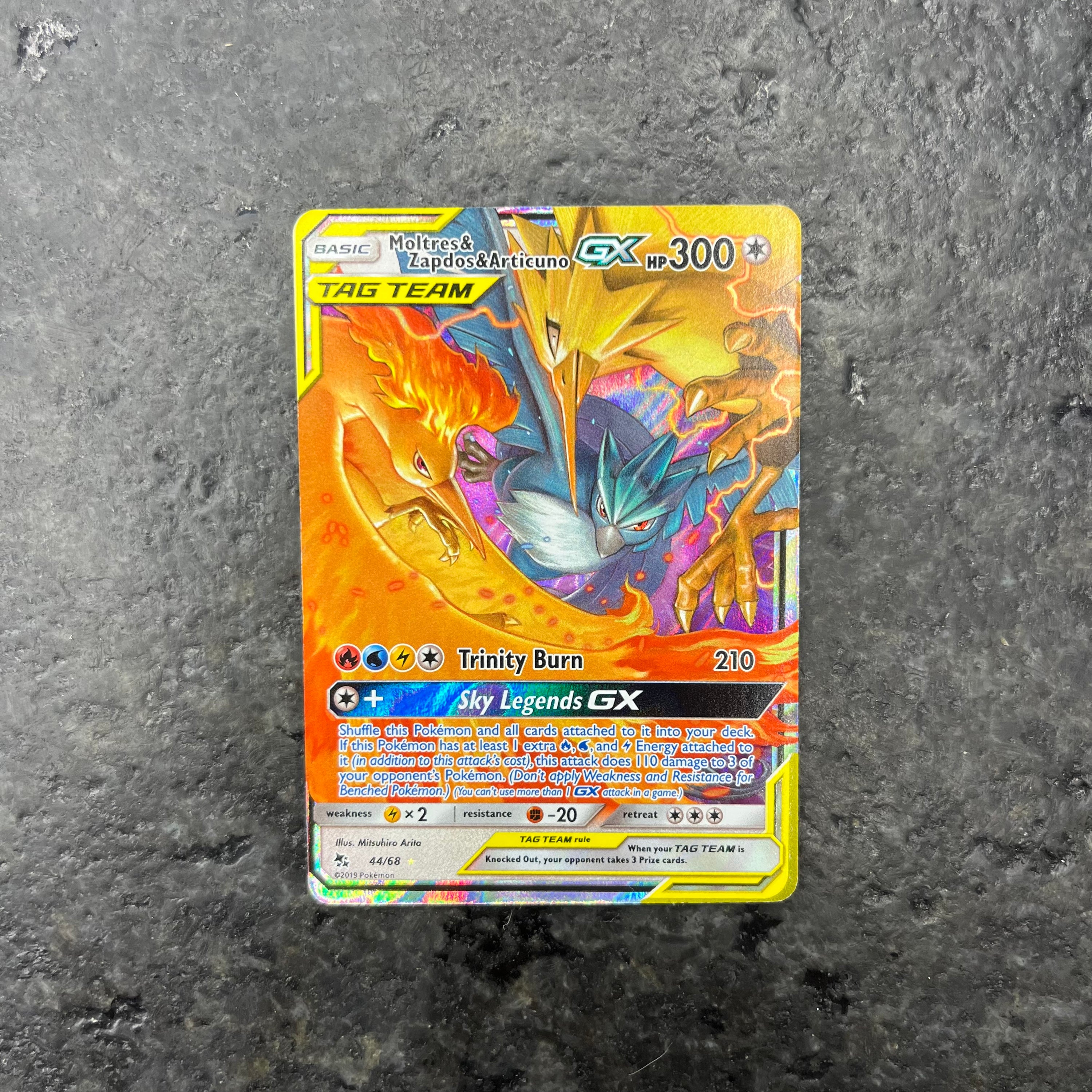 MOLTRES & ZAPDOS & ARTICUNO GX TAG TEAM 44/68 (NM)