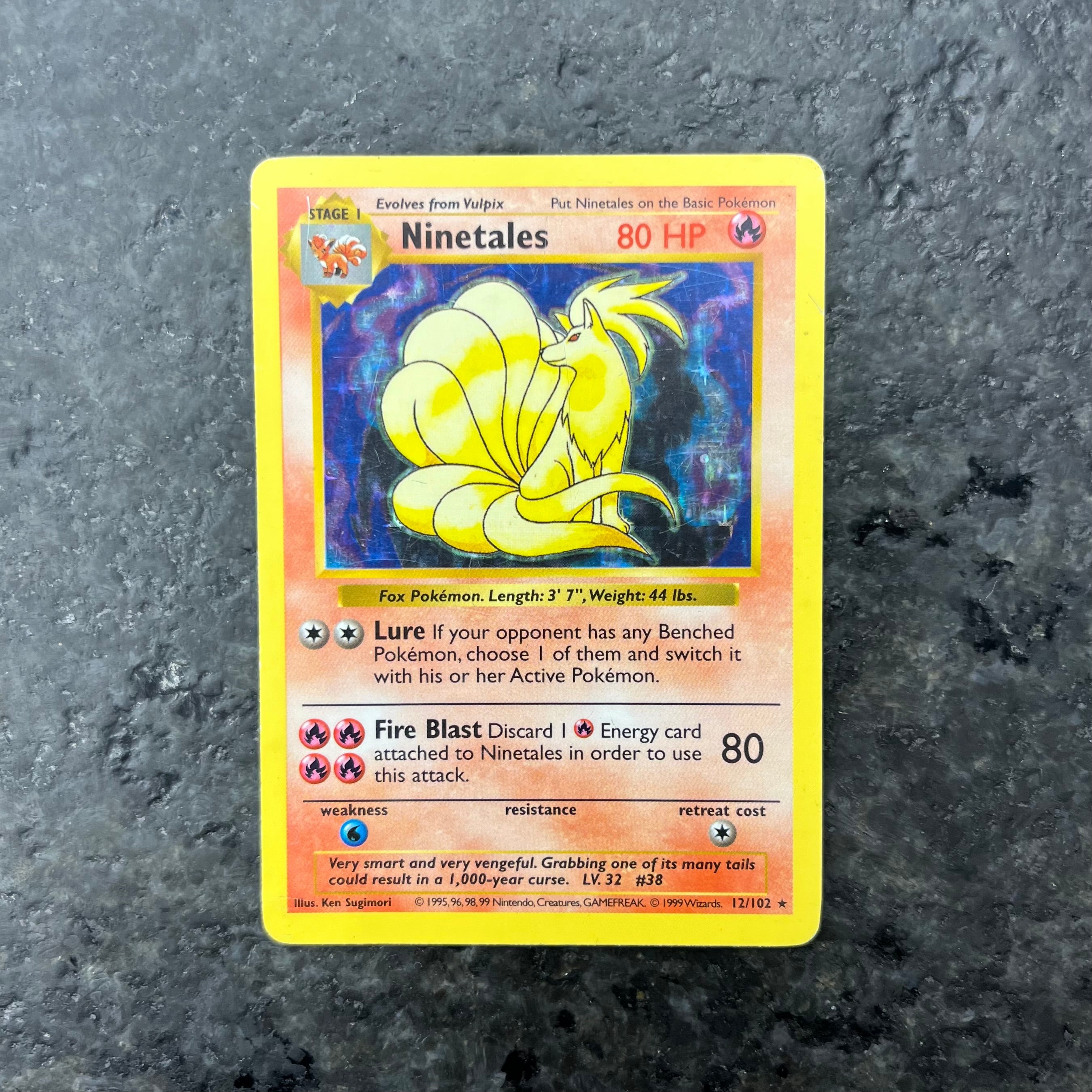 NINETALES BASE SET SHADOWLESS 12/102 (LP)