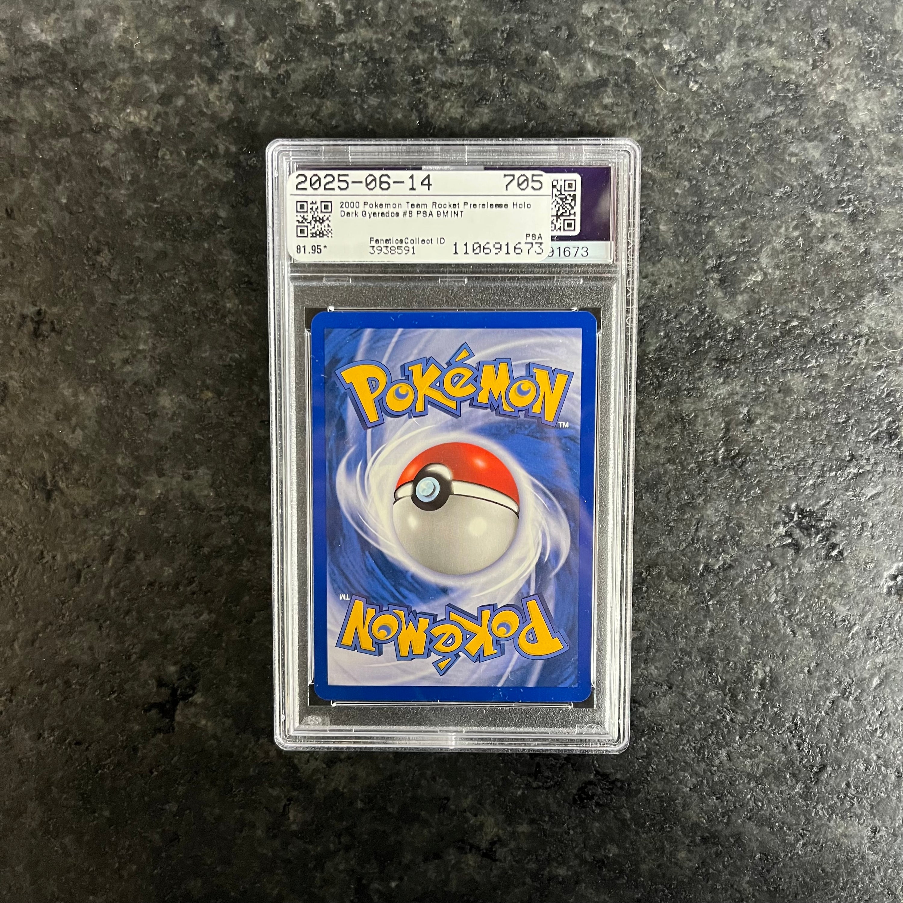 DARK GYARADOS ROCKET PRERELEASE HOLO 8/82 PSA 9
