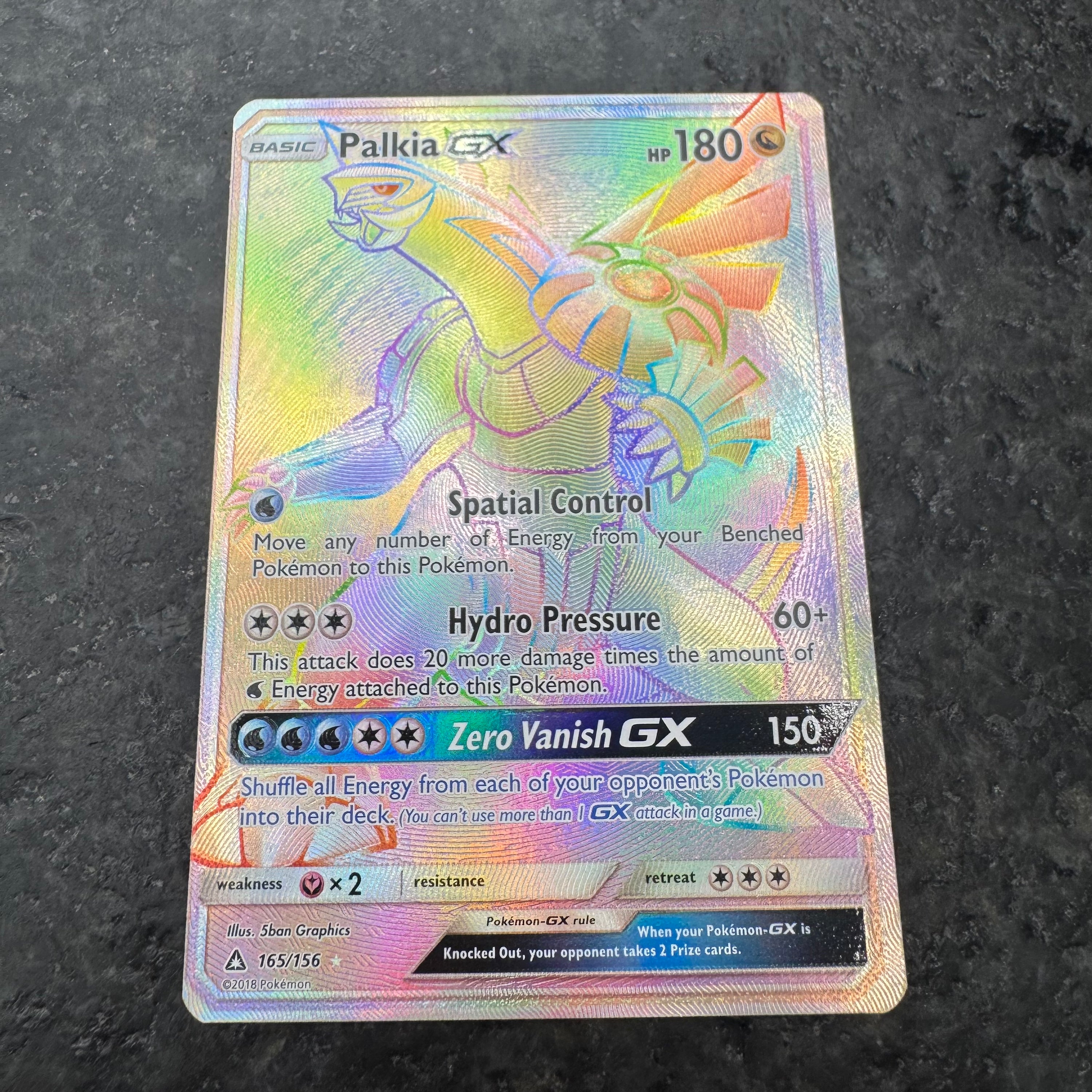 PALKIA GX RAINBOW RARE 165/156 (NM)