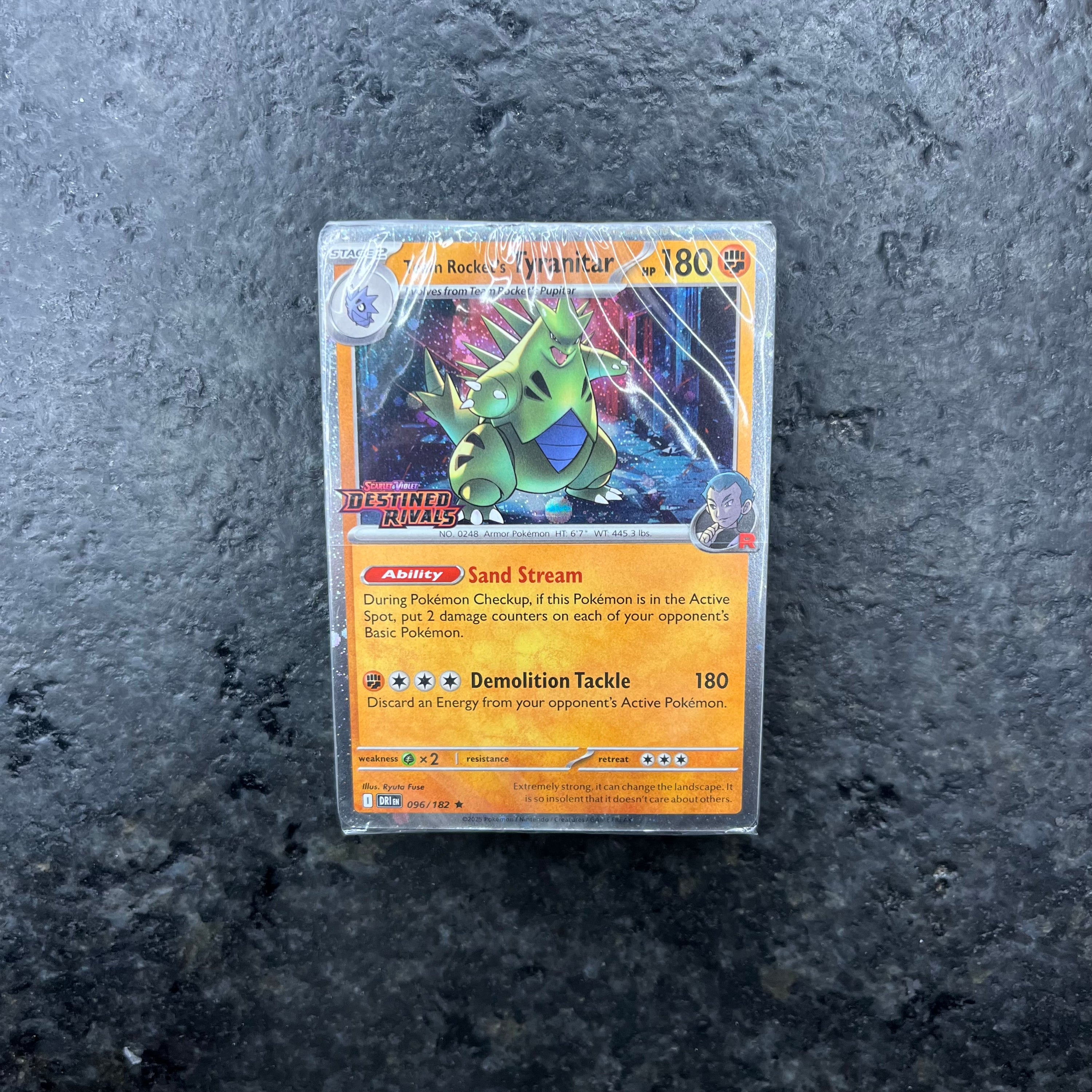 TEAM ROCKETS TYRANITAR STAMPED PROMO 096/182 PRE RELASE PACK