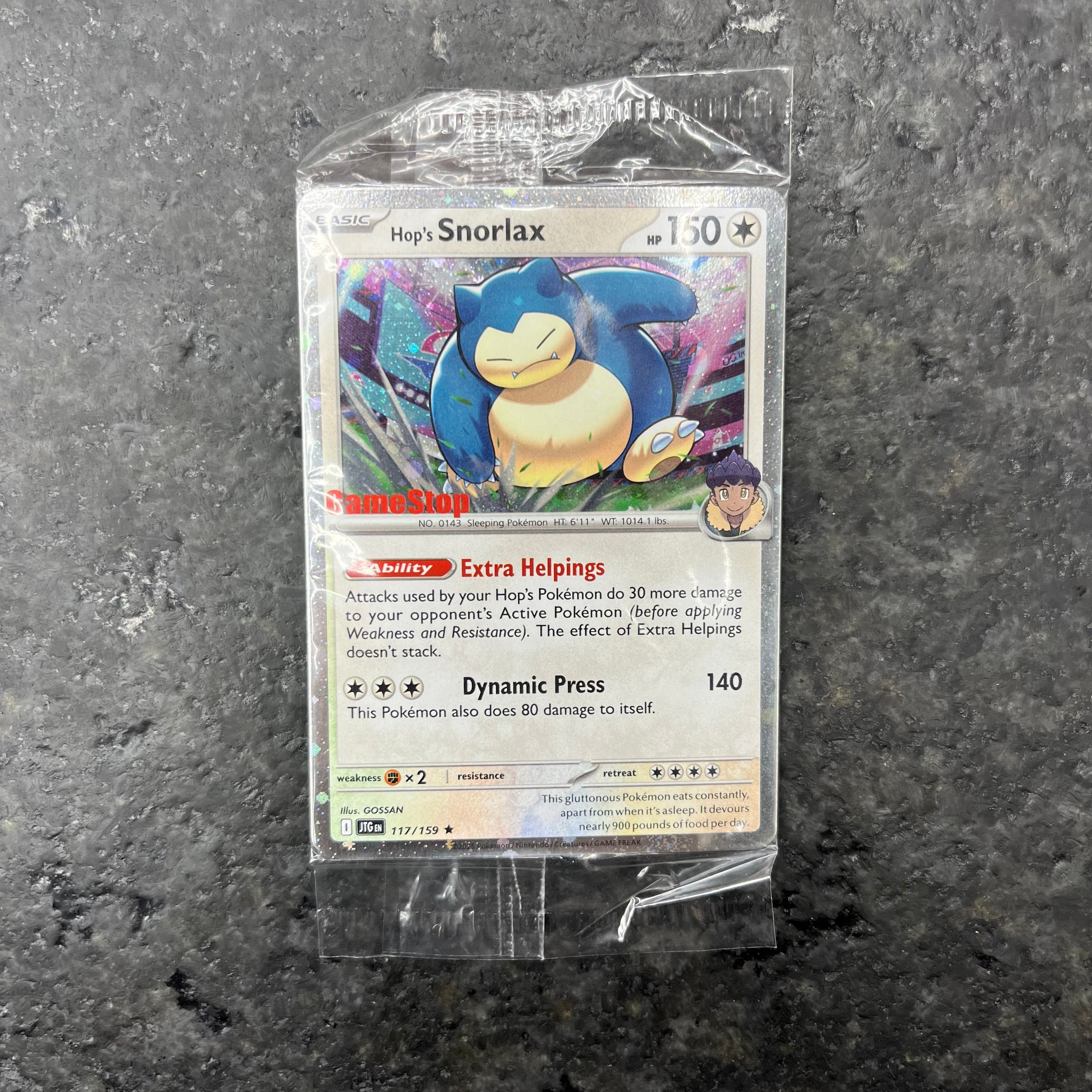 HOP’S SNORLAX GAMESTOP PROMO 117/159 SEALED