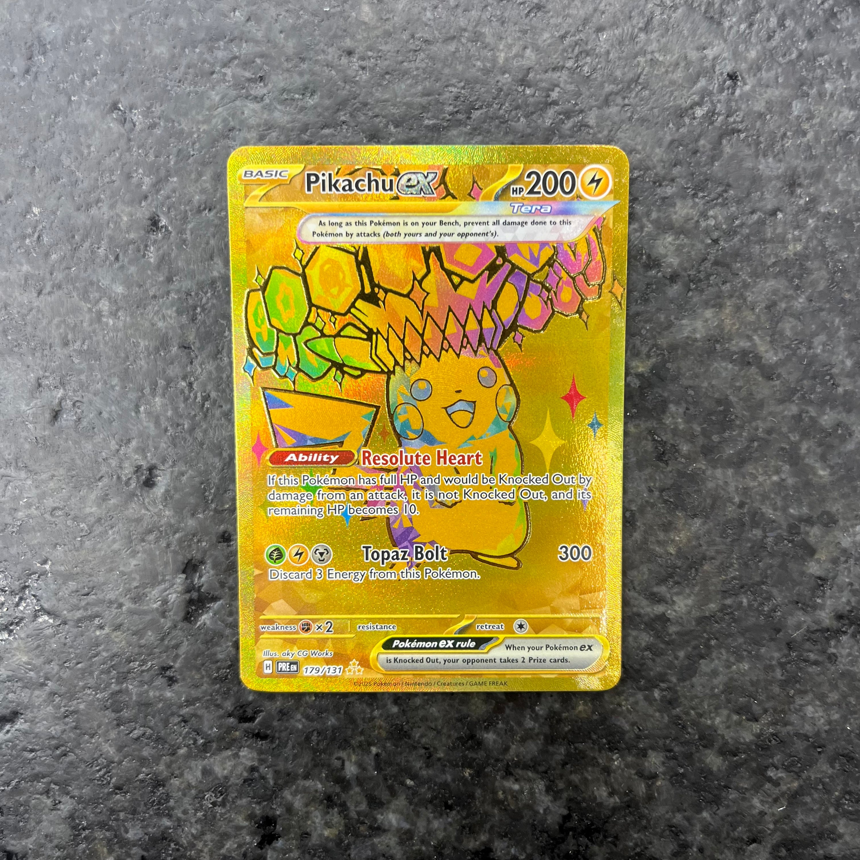 PIKACHU EX GOLD SECRET RARE 179/131 (NM)