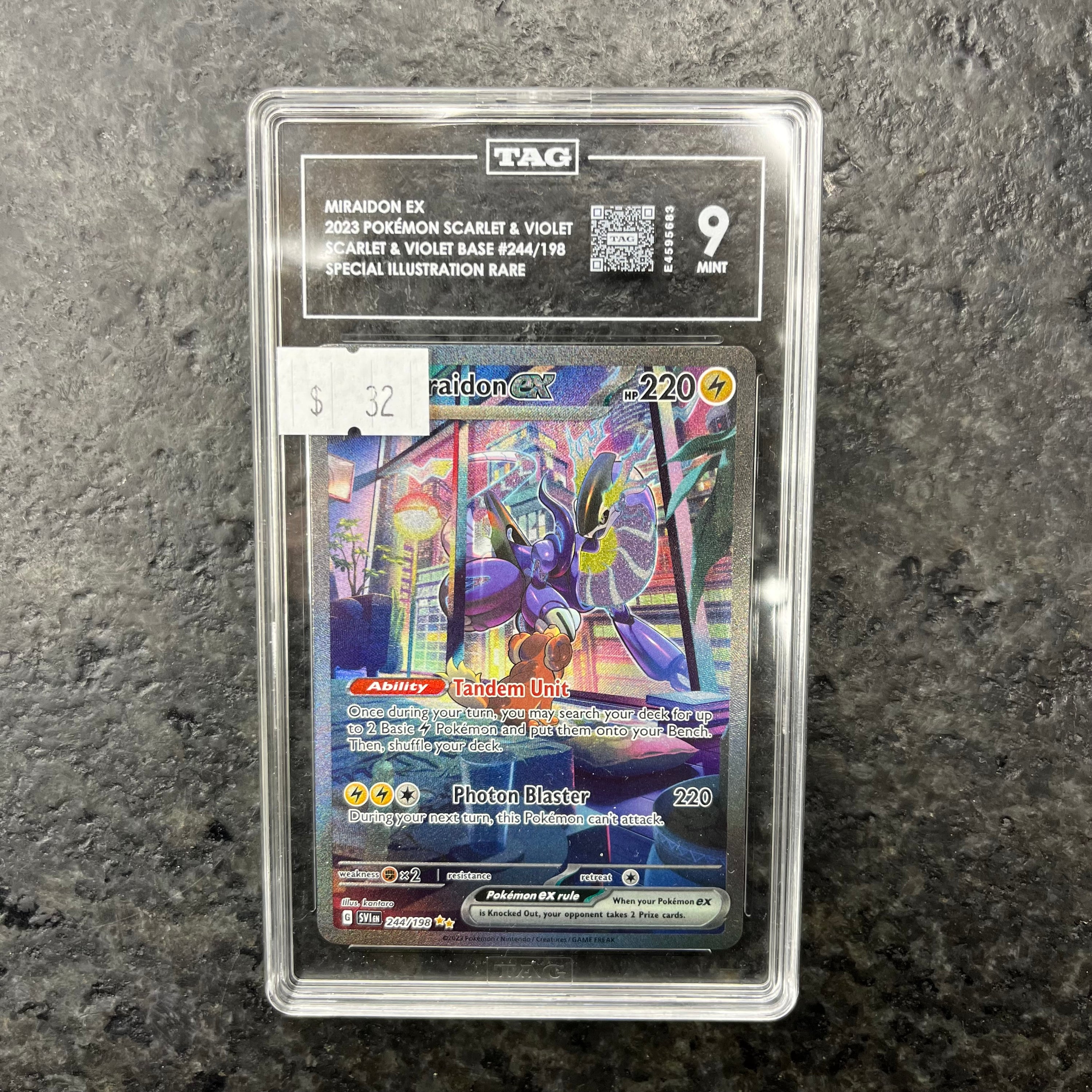 MIRAIDON EX SCARLET & VIOLET SIR 244/198 TAG 9