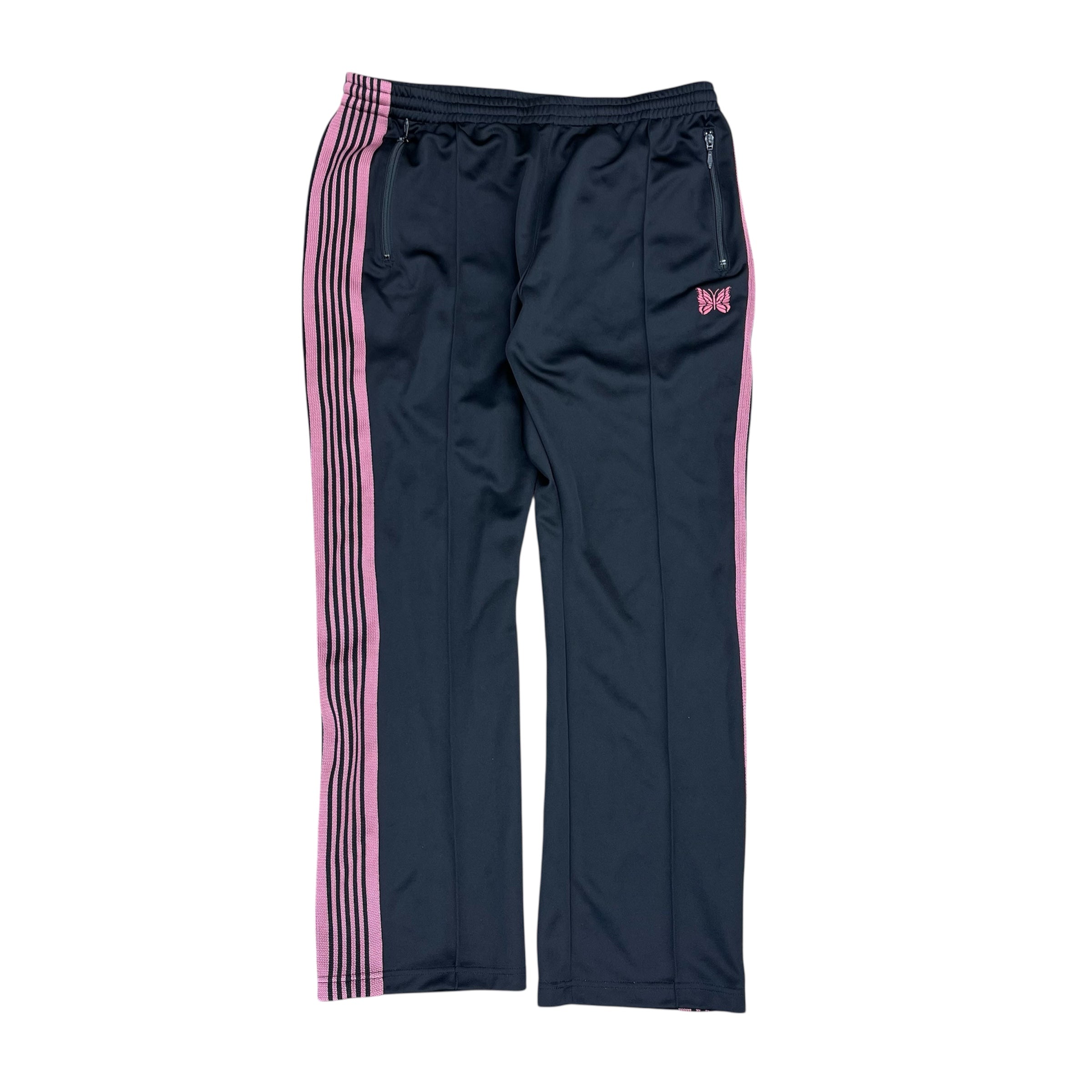NEEDLES BLACK/PINK TRACK SWEATPANTS