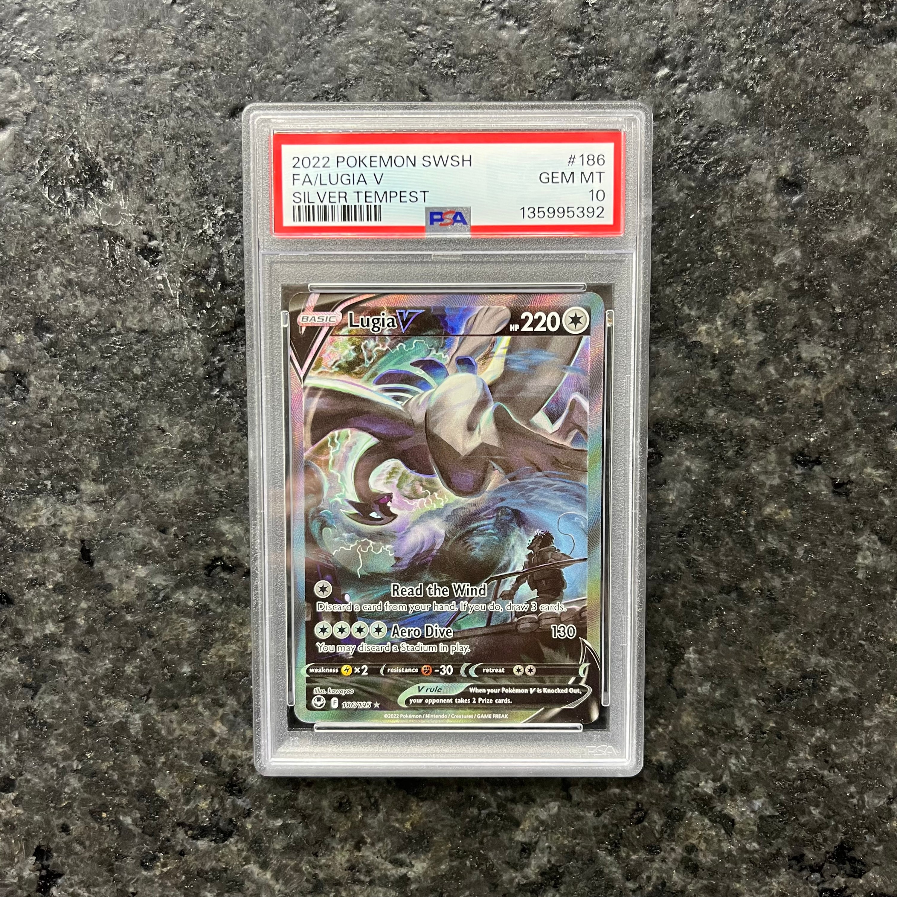 LUGIA V SILVER TEMPEST ALT ART 186/195 PSA 10