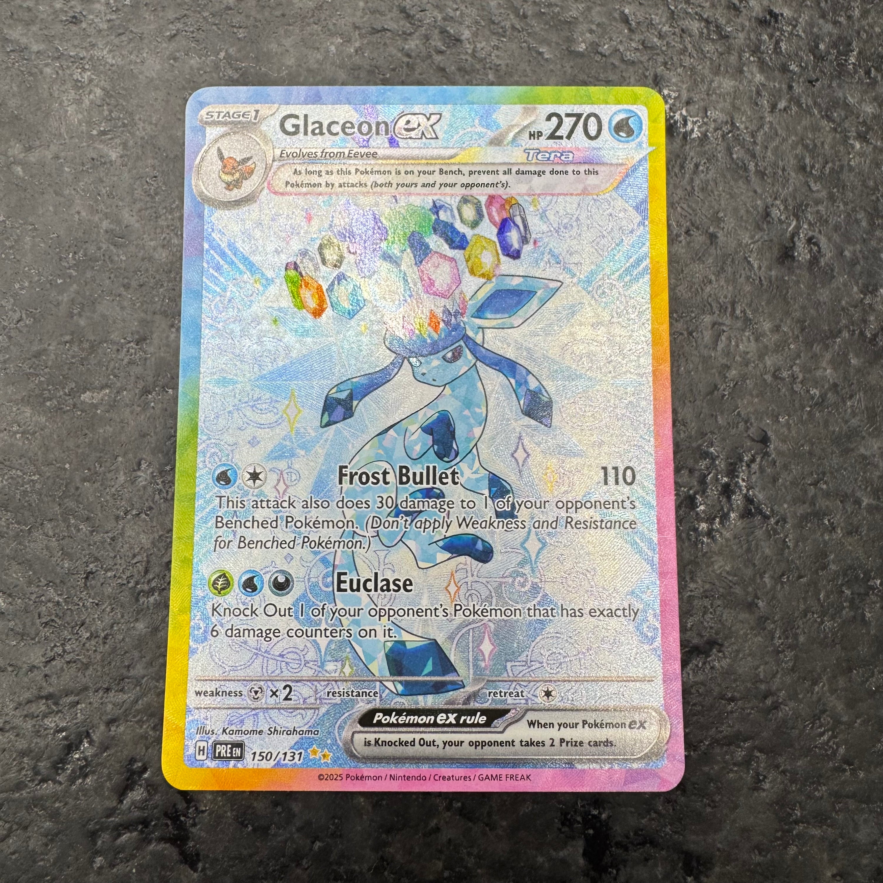GLACEON EX SIR 150/131 PRISMATIC EVOLUTIONS (NM)