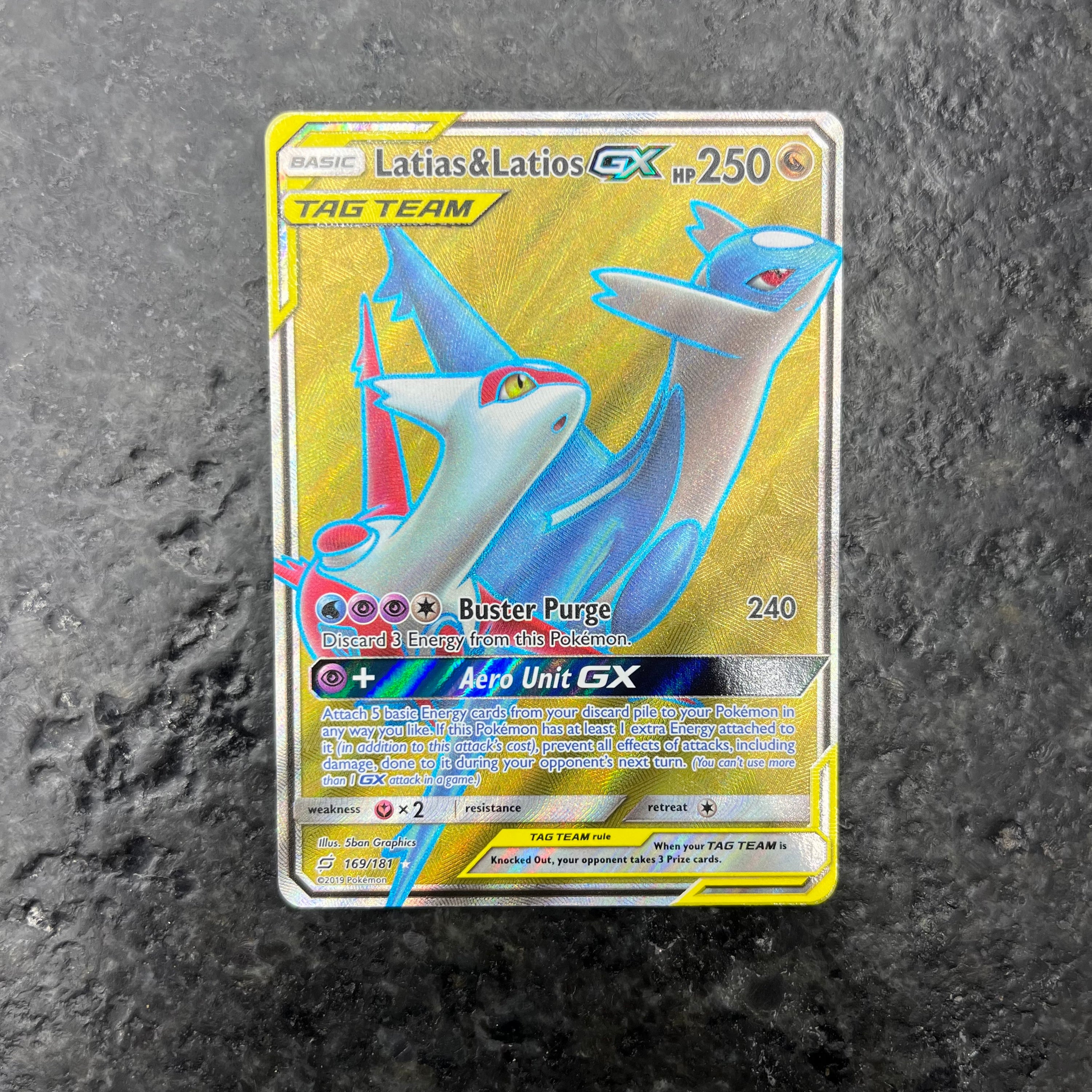 LATIAS & LATIOS GX TAG TEAM FULL ART 169/181 (NM)