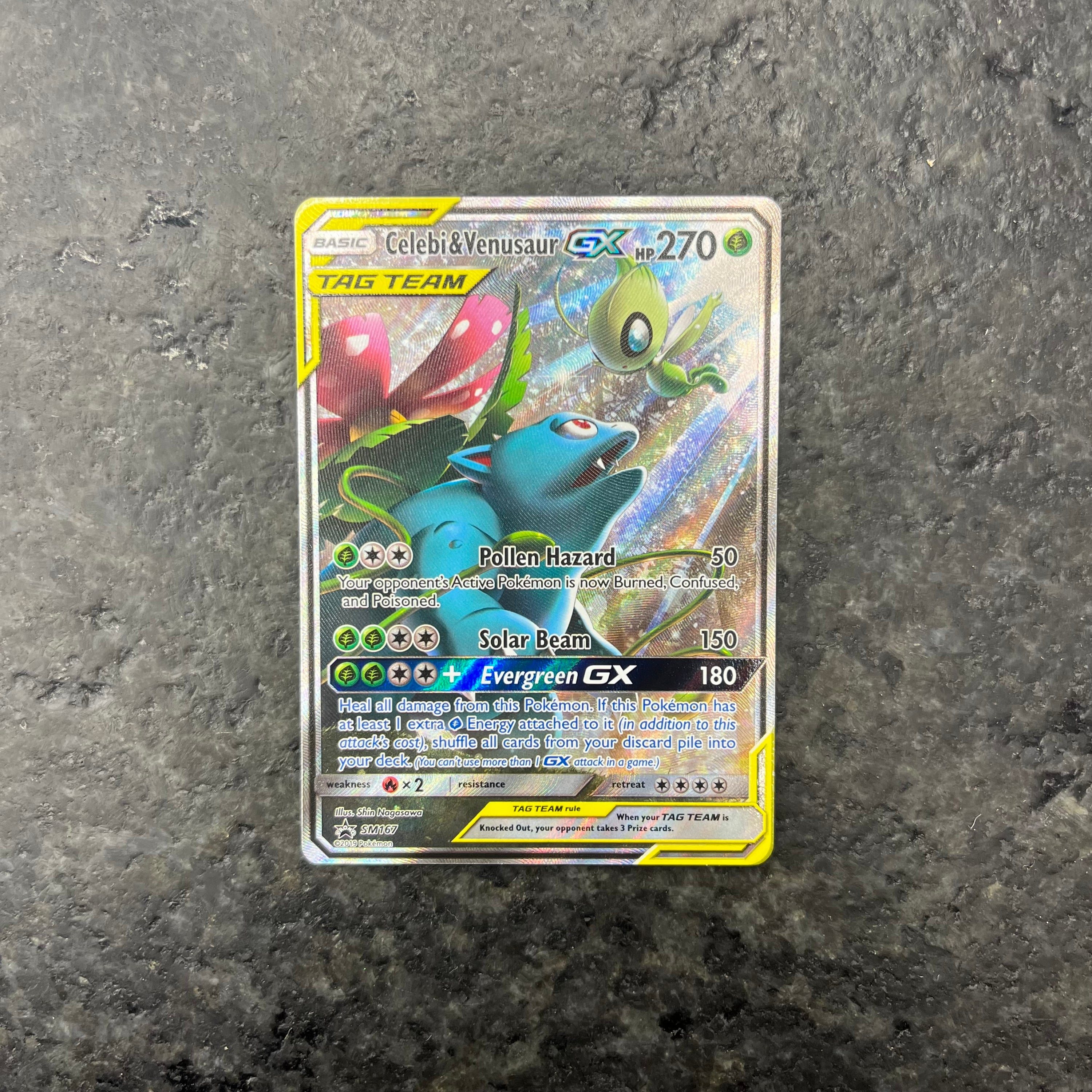 CELEBI & VENUSAUR GX TAG TEAM PROMO SM167 (NM)