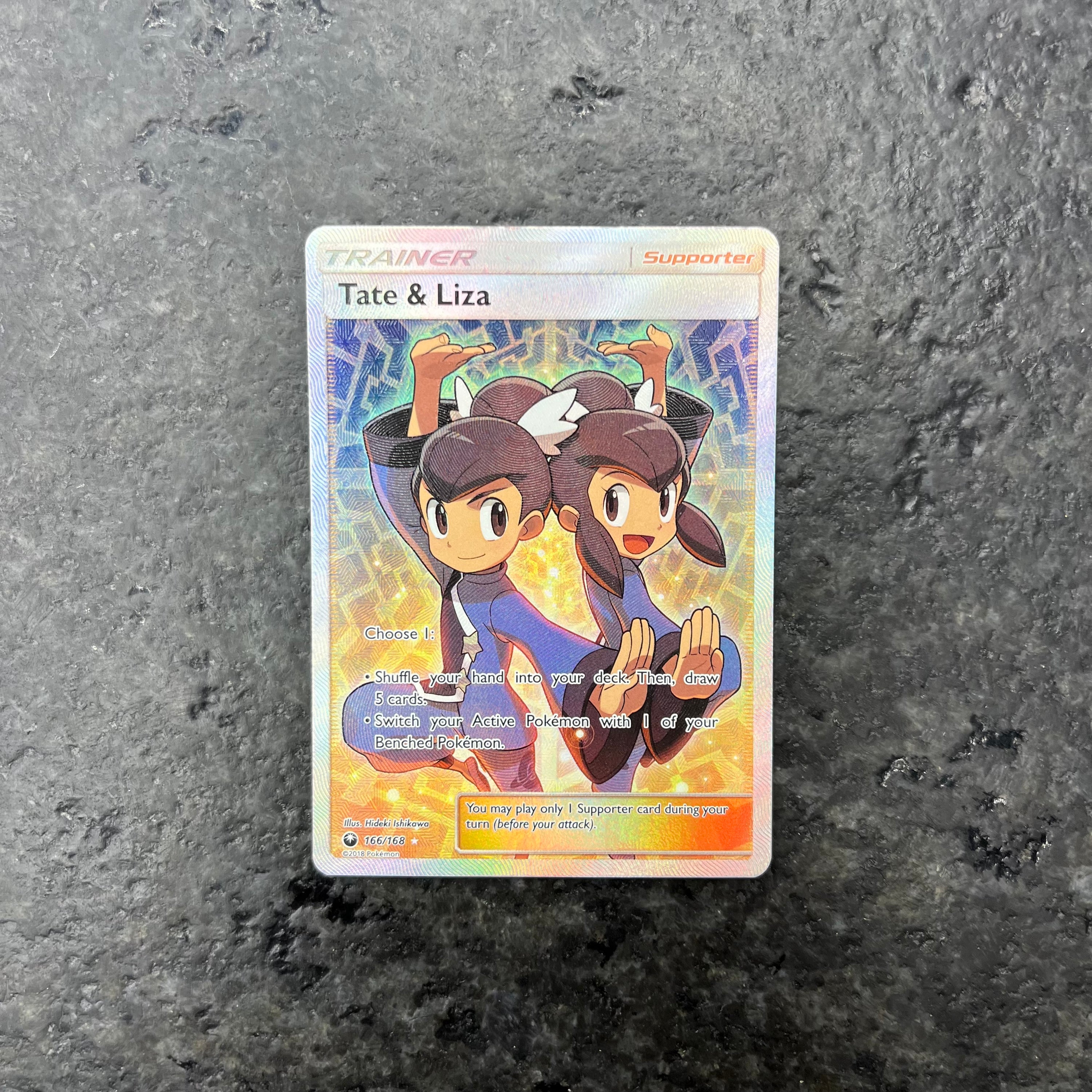 TATE & LIZA TRAINER FULL ART 166/168 (VLP)