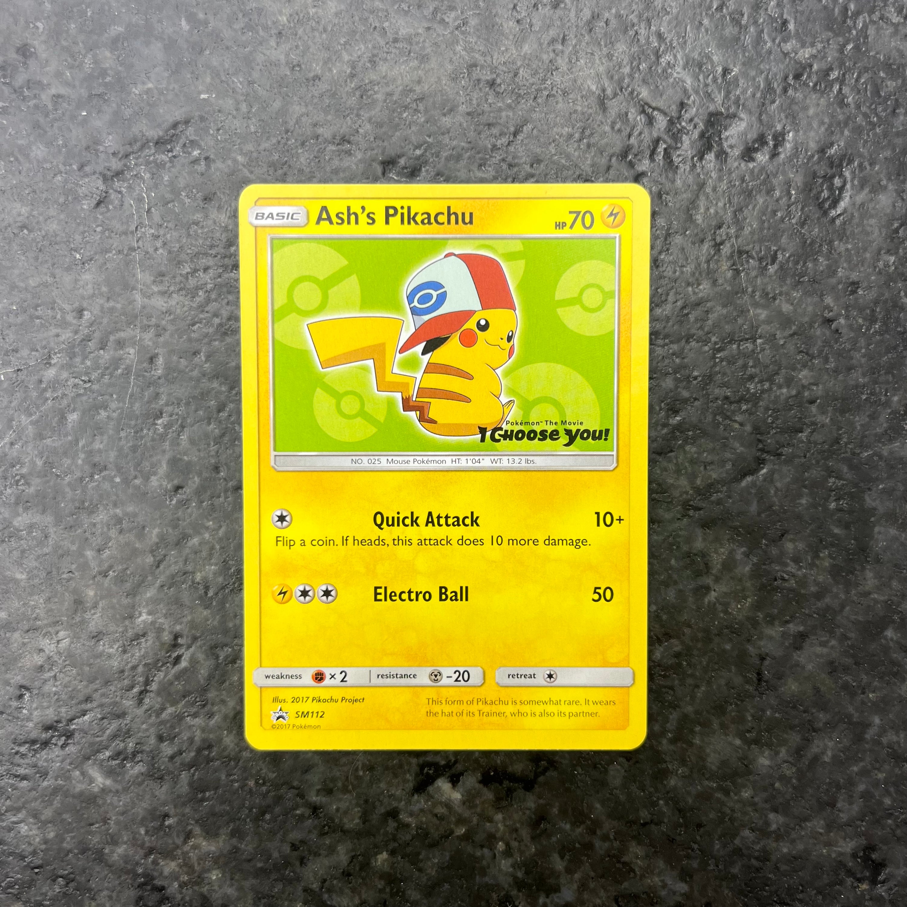 ASH’S PIKACHU I CHOOSE YOU! MOVIE SM112 PROMO (NM)