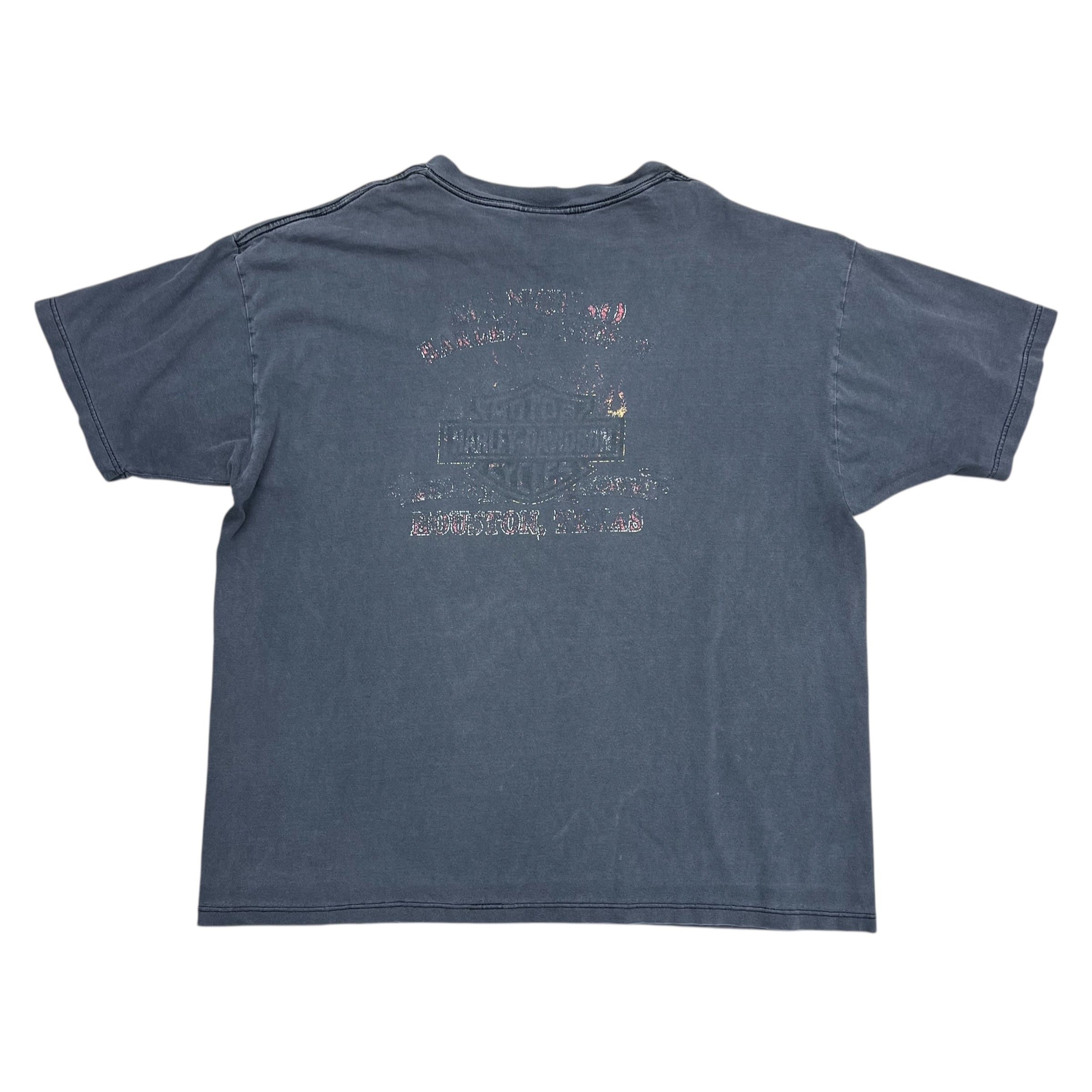 VINTAGE HARLEY DAVIDSON HOUSTON FLAME LOGO TEE