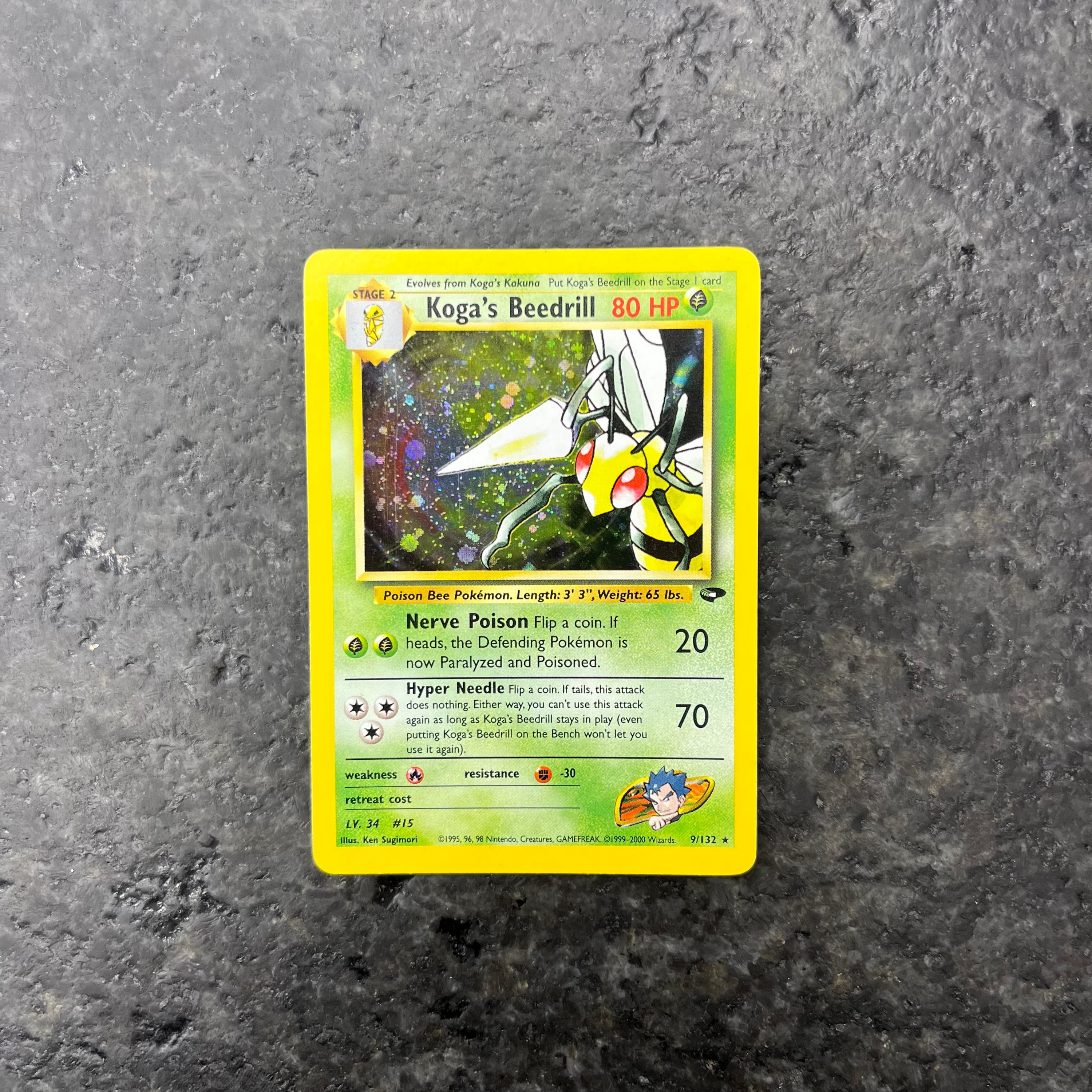 KOGA’S BEEDRILL HOLO GYM HEROES 9/132 (VLP)