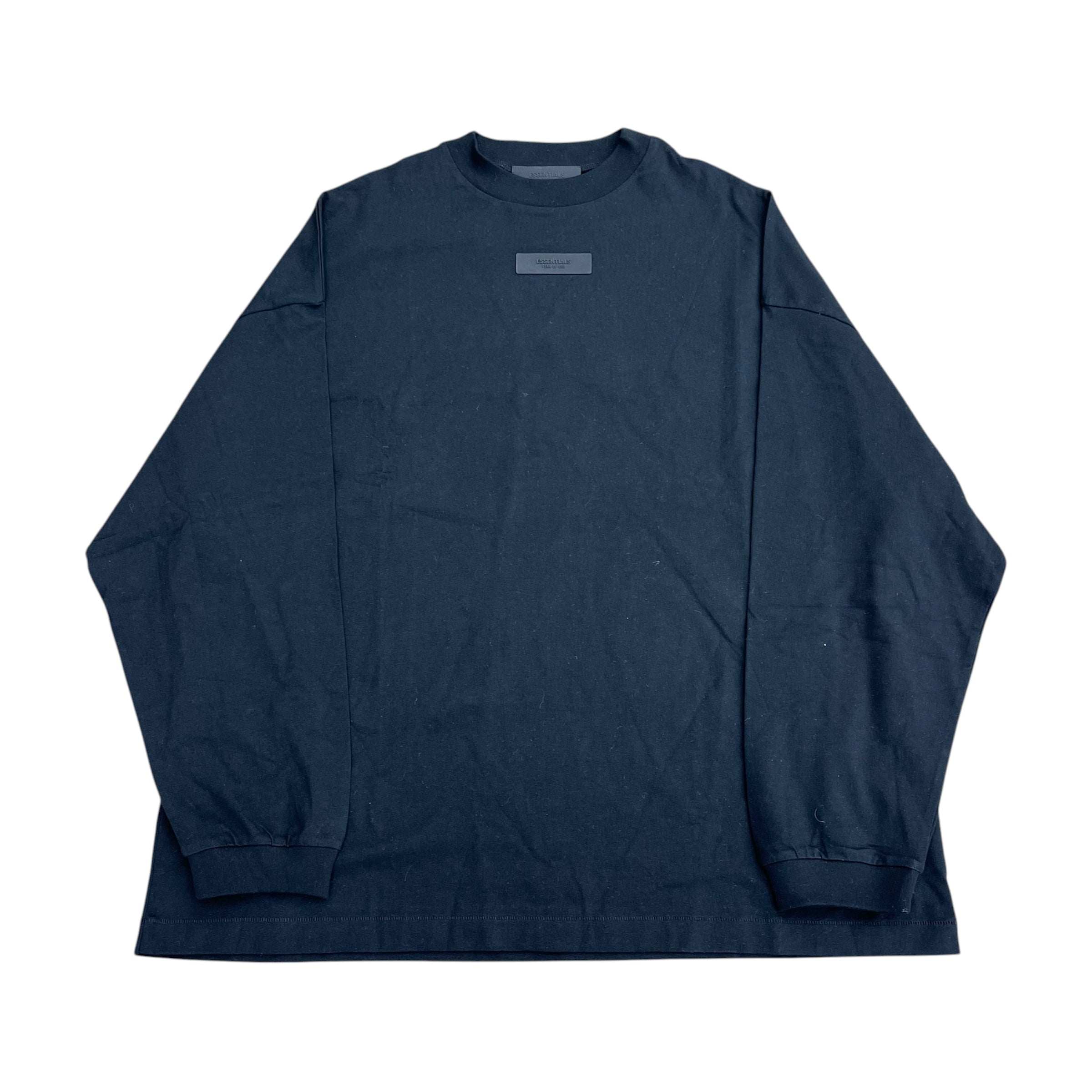ESSENTIALS FEAR OF GOD BLACK PATCH LOGO LONGSLEEVE