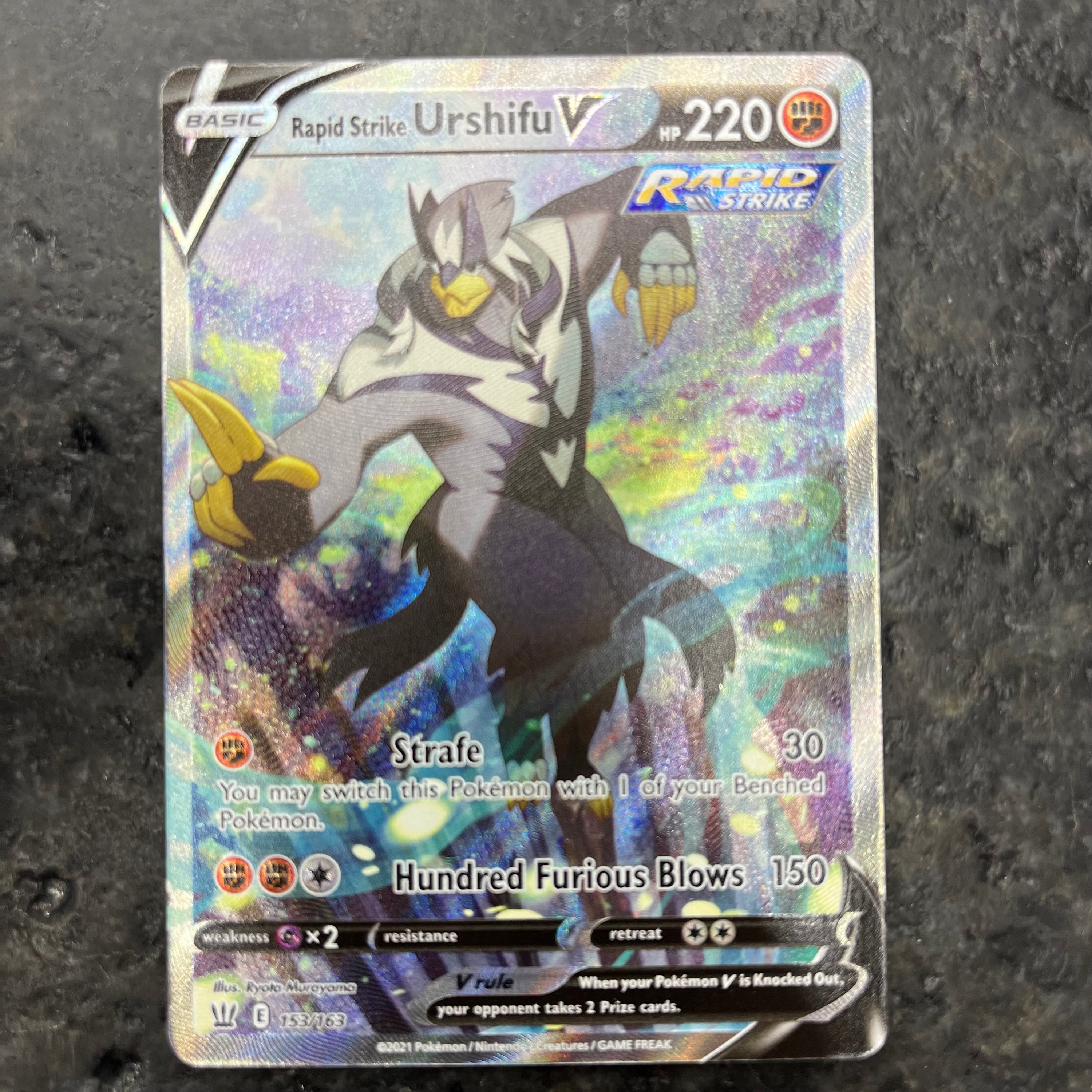 URSHIFU V ALT ART BATTLE STYLES 153/163 NM