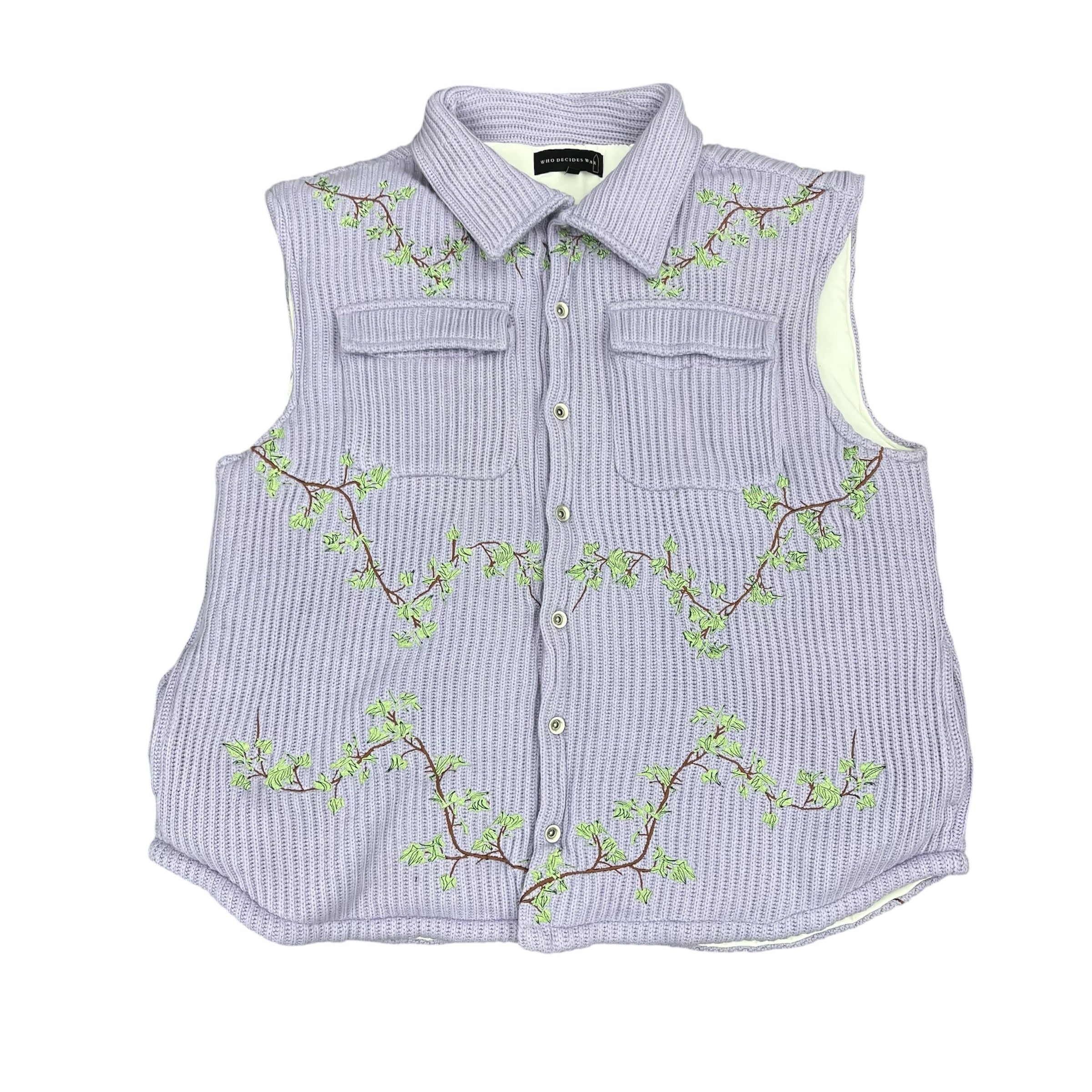 WHO DECIDES WAR KNIT EMBROIDERY VEST