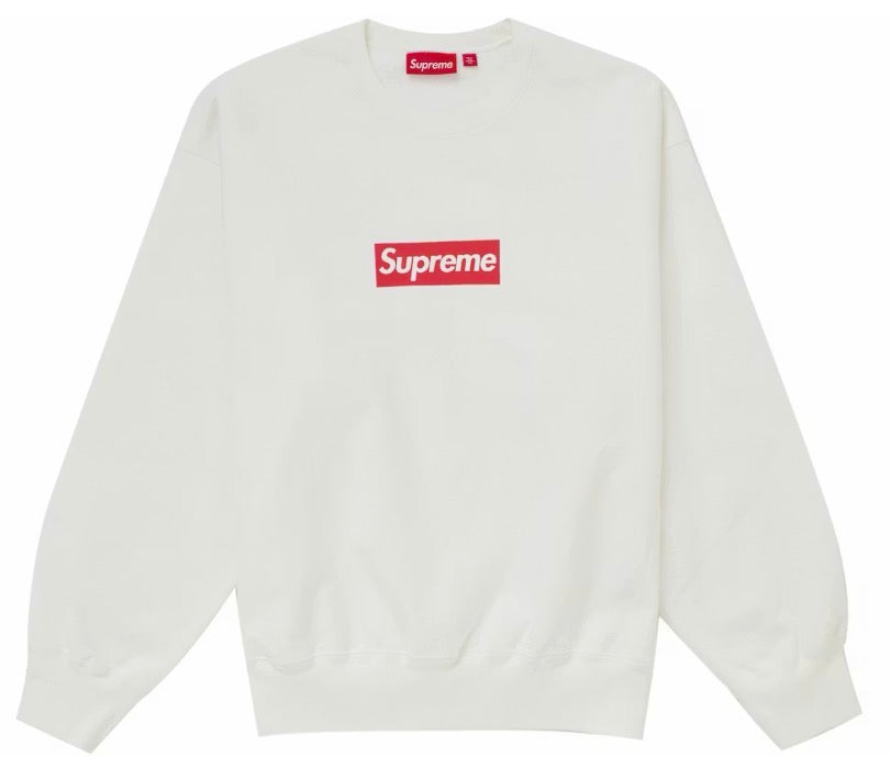 SUPREME WASHED BOX LOGO CREWNECK “WHITE” (SS25)