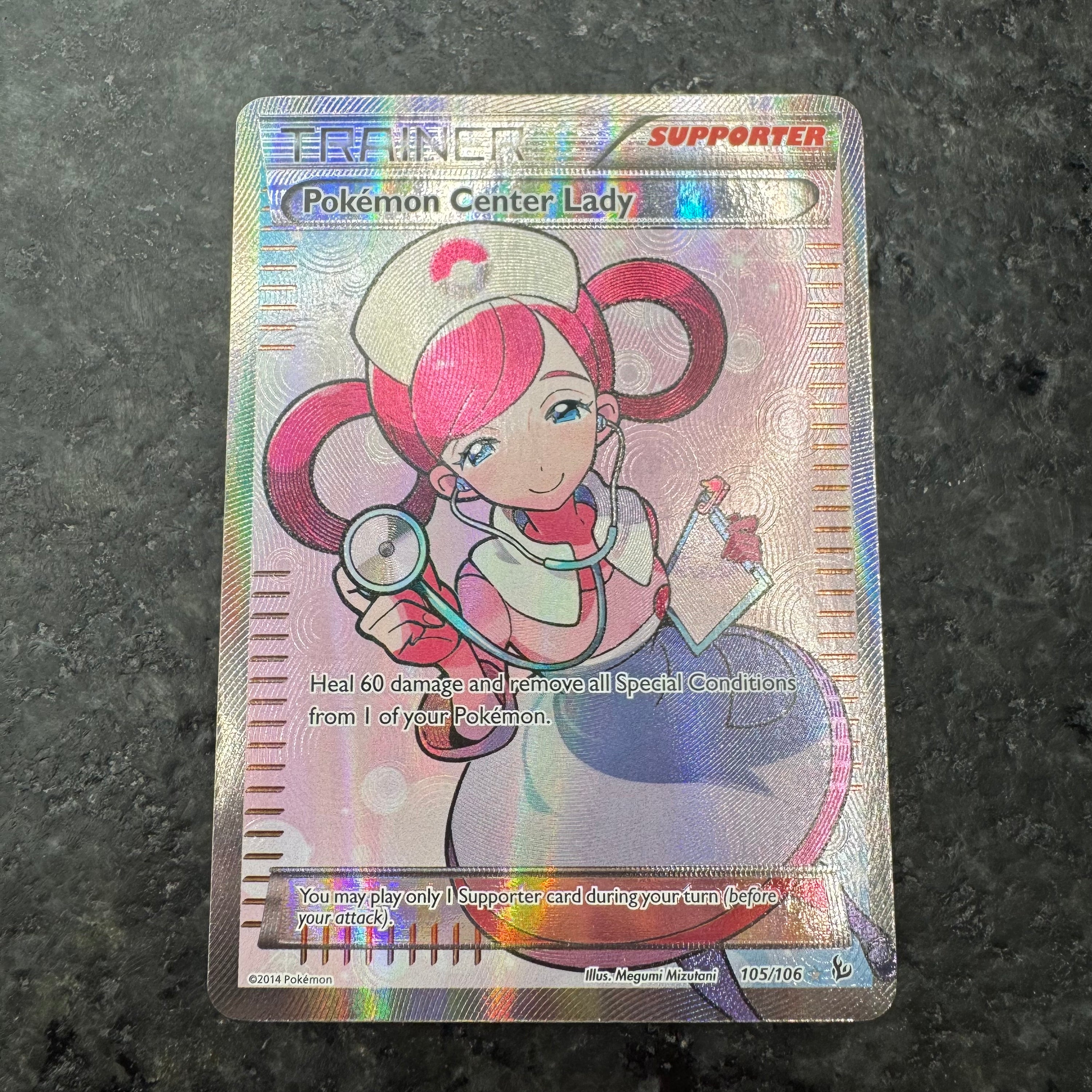 POKEMON CENTER LADY FLASHFIRE FULL ART 105/106 (LP)