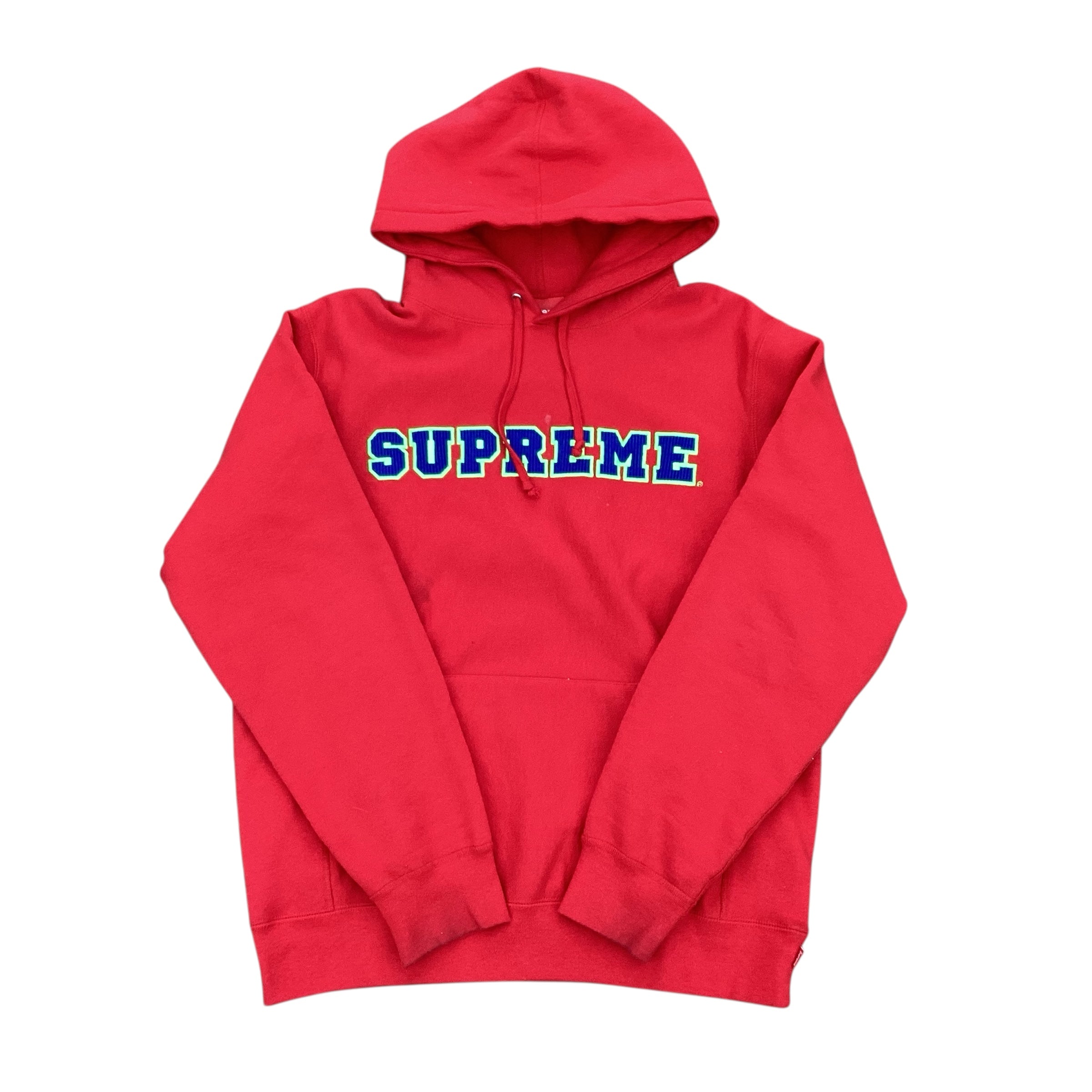 SUPREME SS18 COLLEGIATE CORD HOODIE