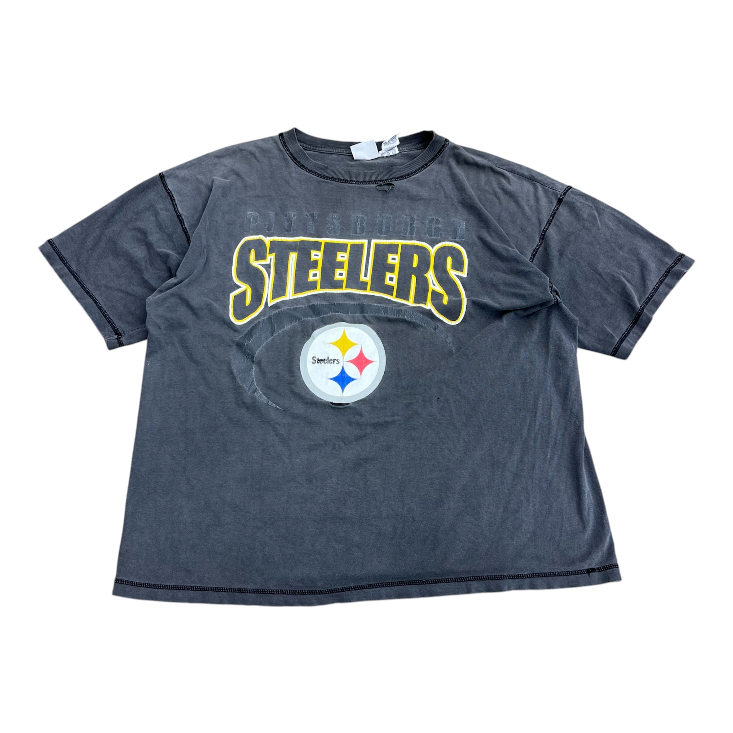 VINTAGE PITTSBURGH STEELERS FADED LOGO TEE
