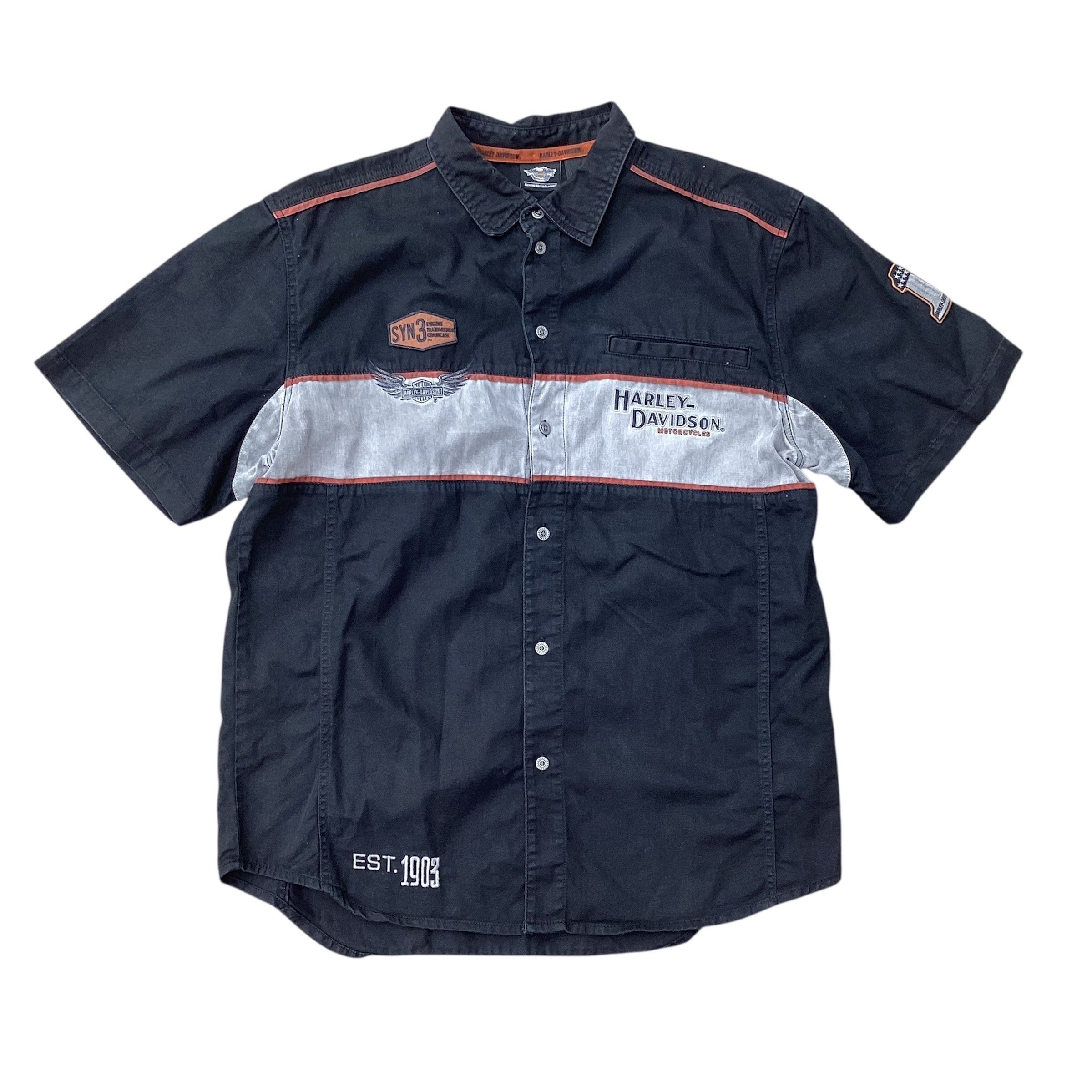 HARLEY DAVIDSON BUTTON UP WORKER SHIRT