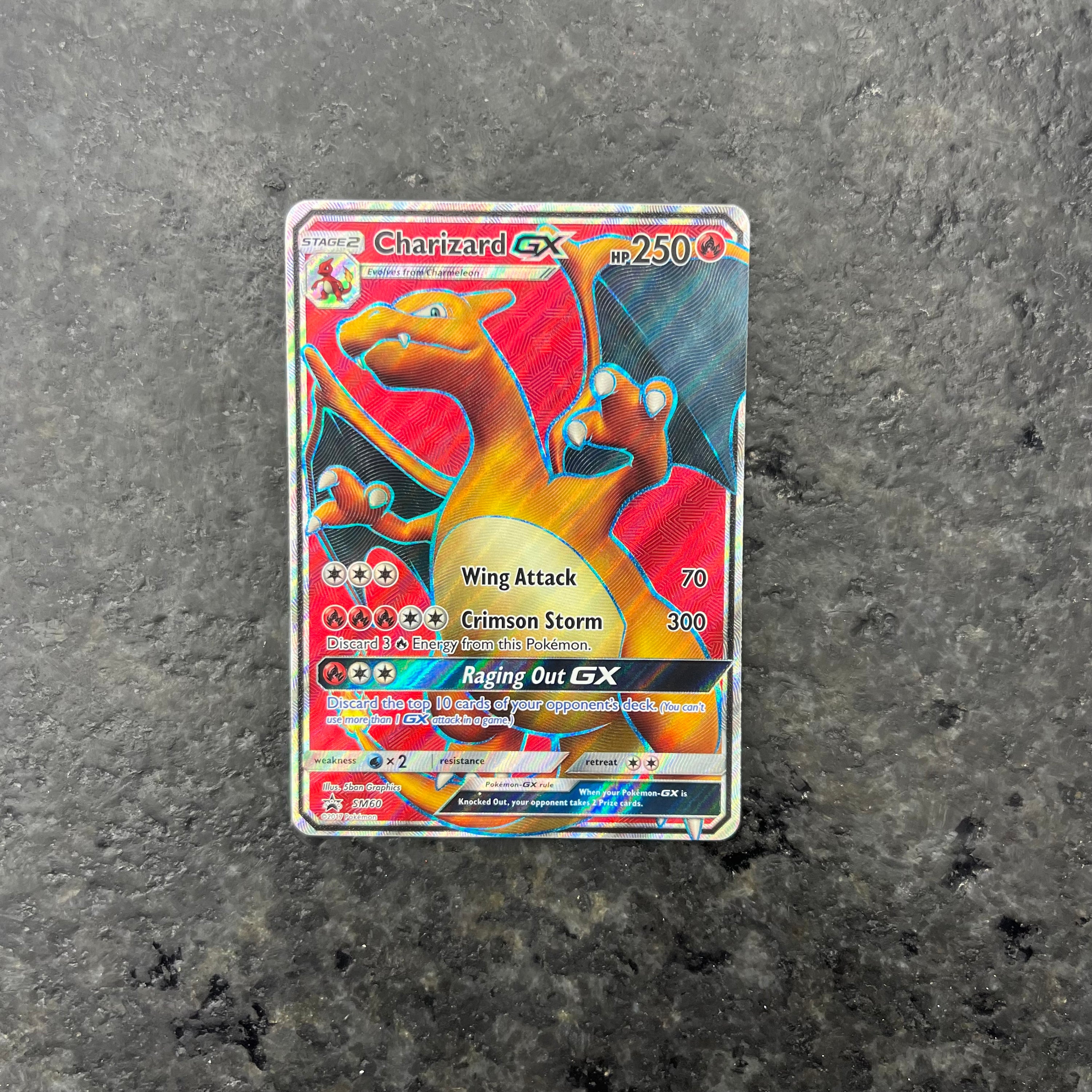 CHARIZARD GX FULL ART SM60 PROMO (NM)