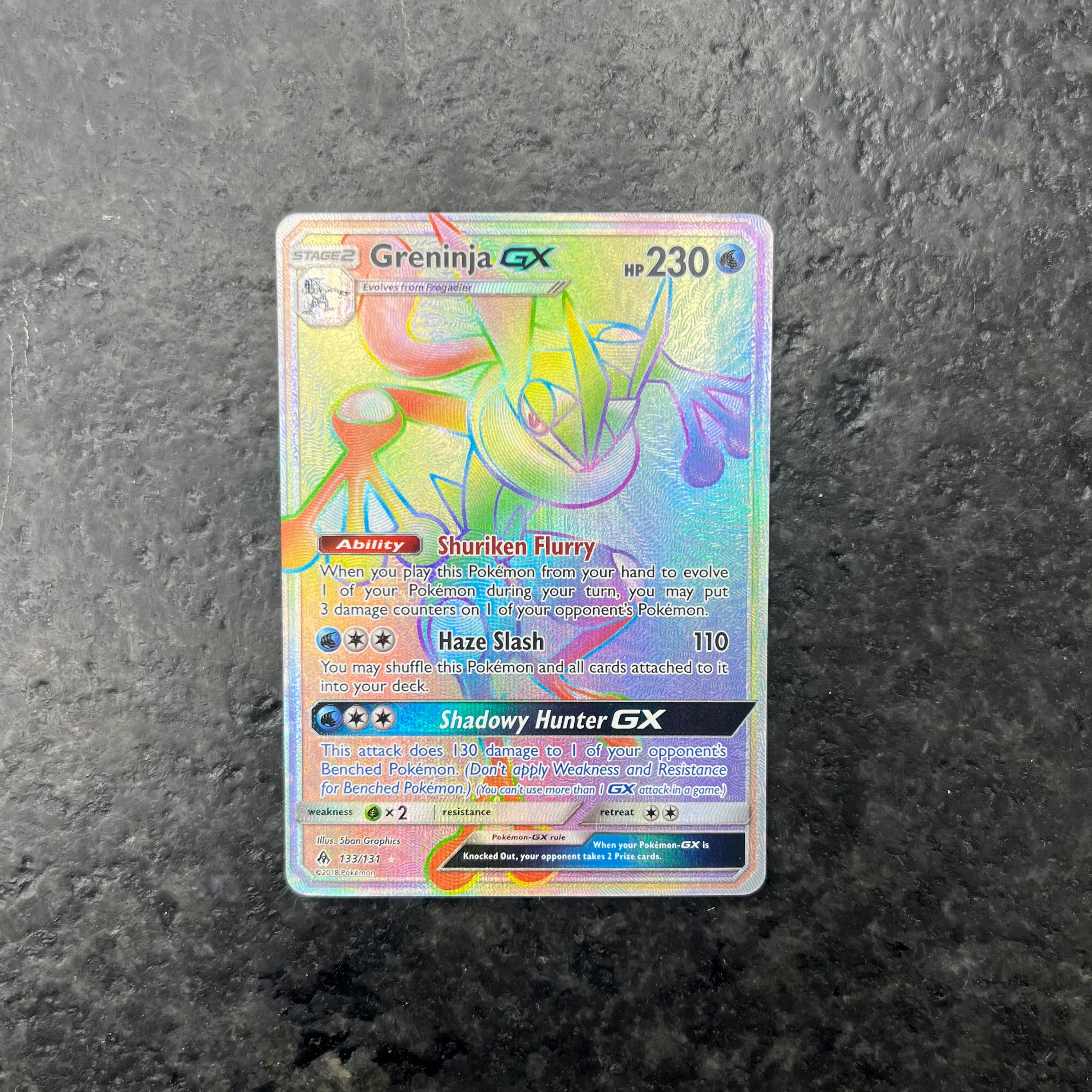 GRENINJA GX RAINBOW RARE FULL ART 133/131 (NM)