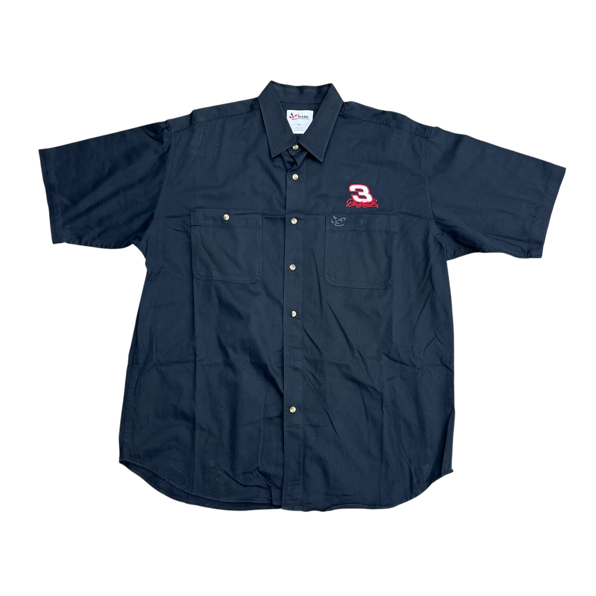 Y2K DALE EARNHARDT 3 CANVAS BUTTON UP