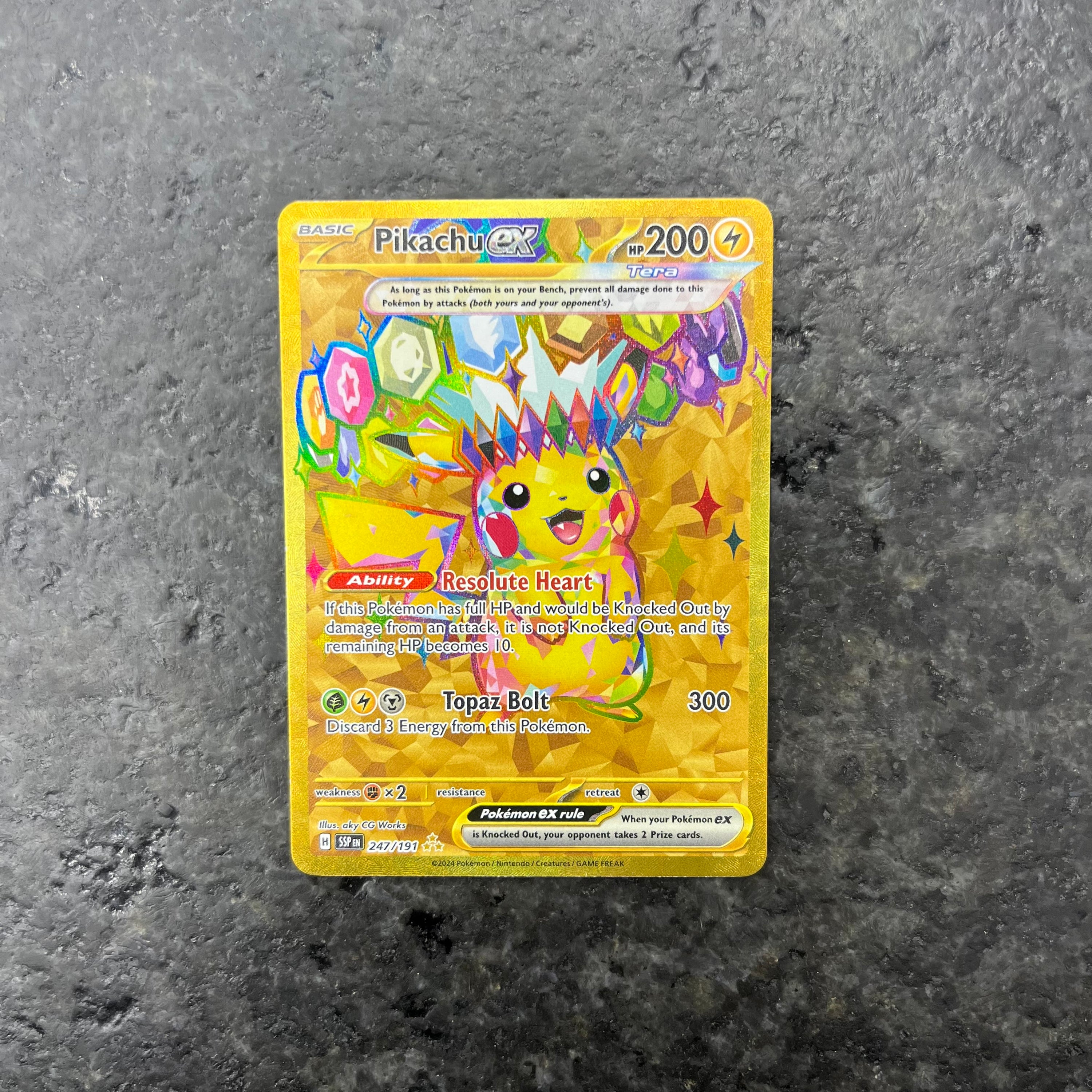 PIKACHU EX GOLD RARE 247/191 (NM)