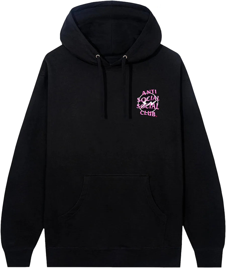 ASSC X FRAGMENT PINK LOGO HOODIE-BLACK