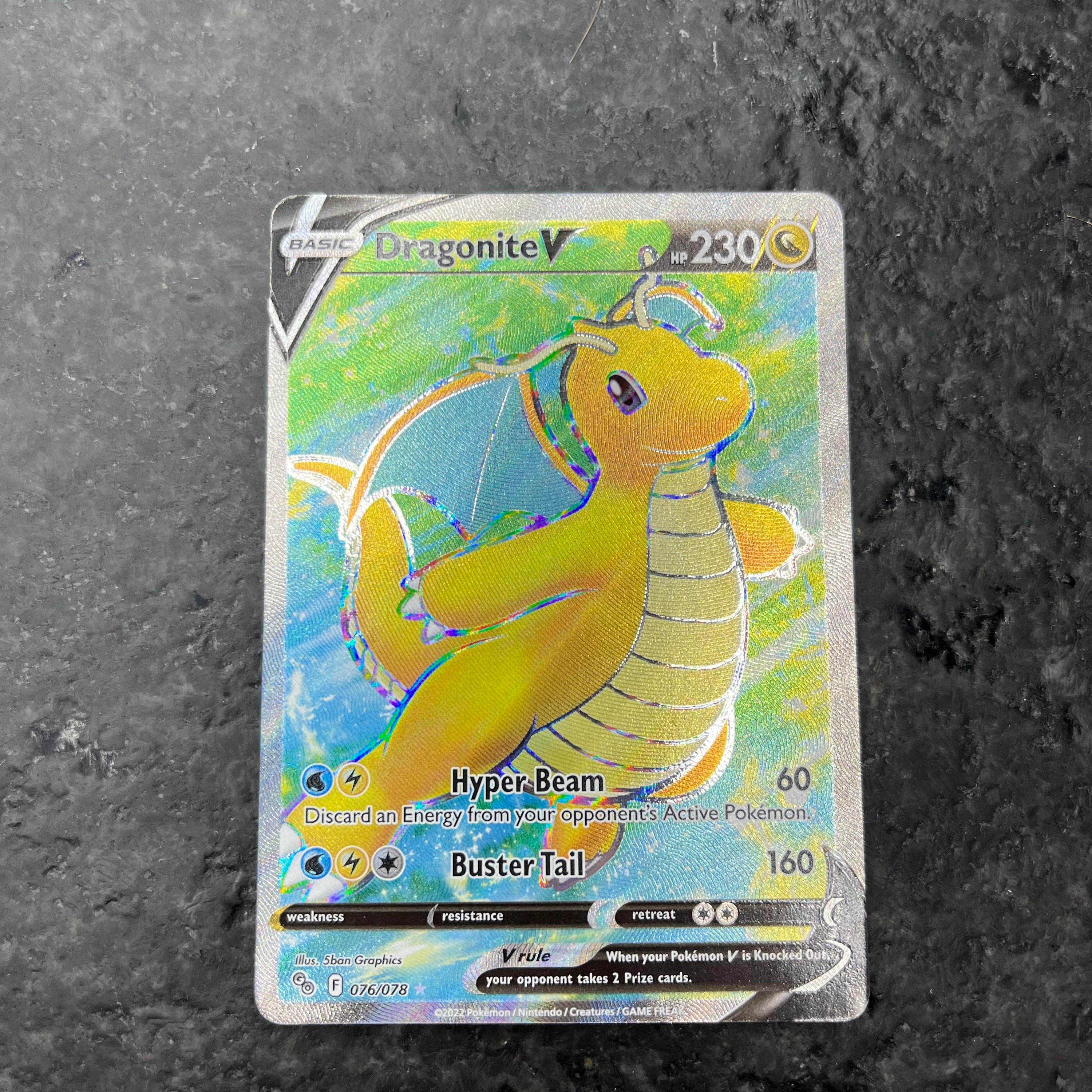 DRAGONITE V FULL ART POKEMON GO 076/078 NM