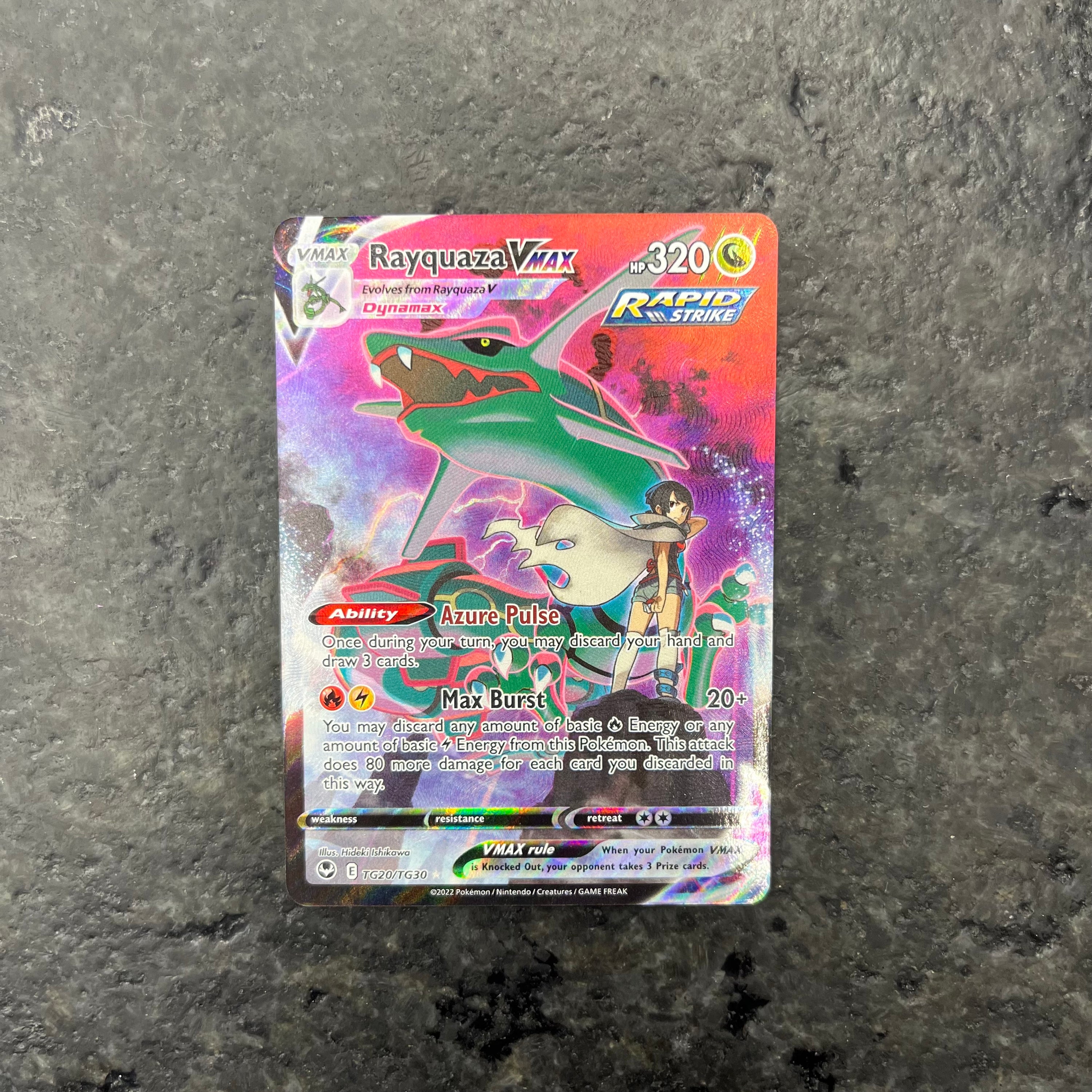 RAYQUAZA VMAX ALT ART TRAINER GALLERY TG20/TG30 (NM)