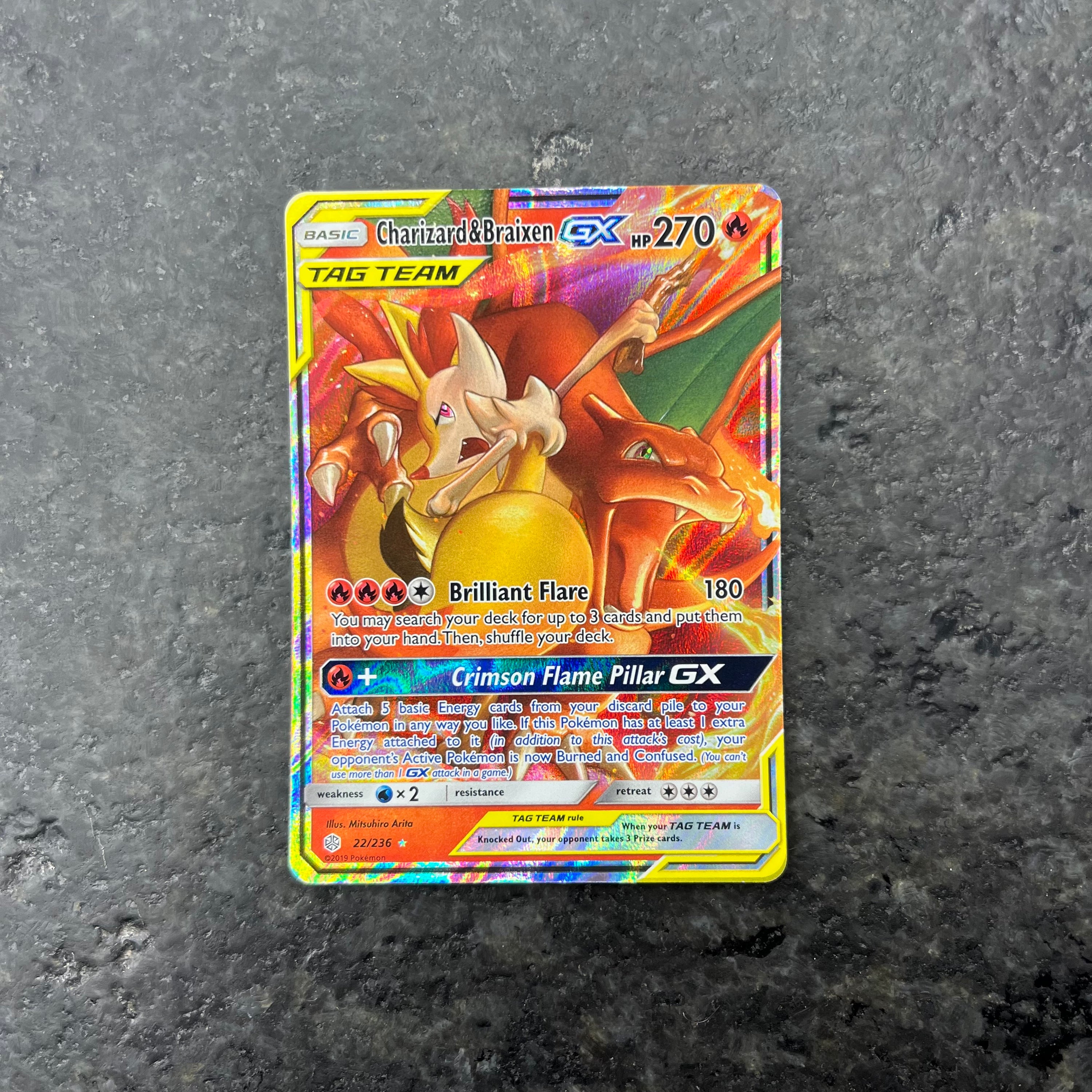 CHARIZARD & BRAIXEN GX TAG TEAM 22/236 (NM)