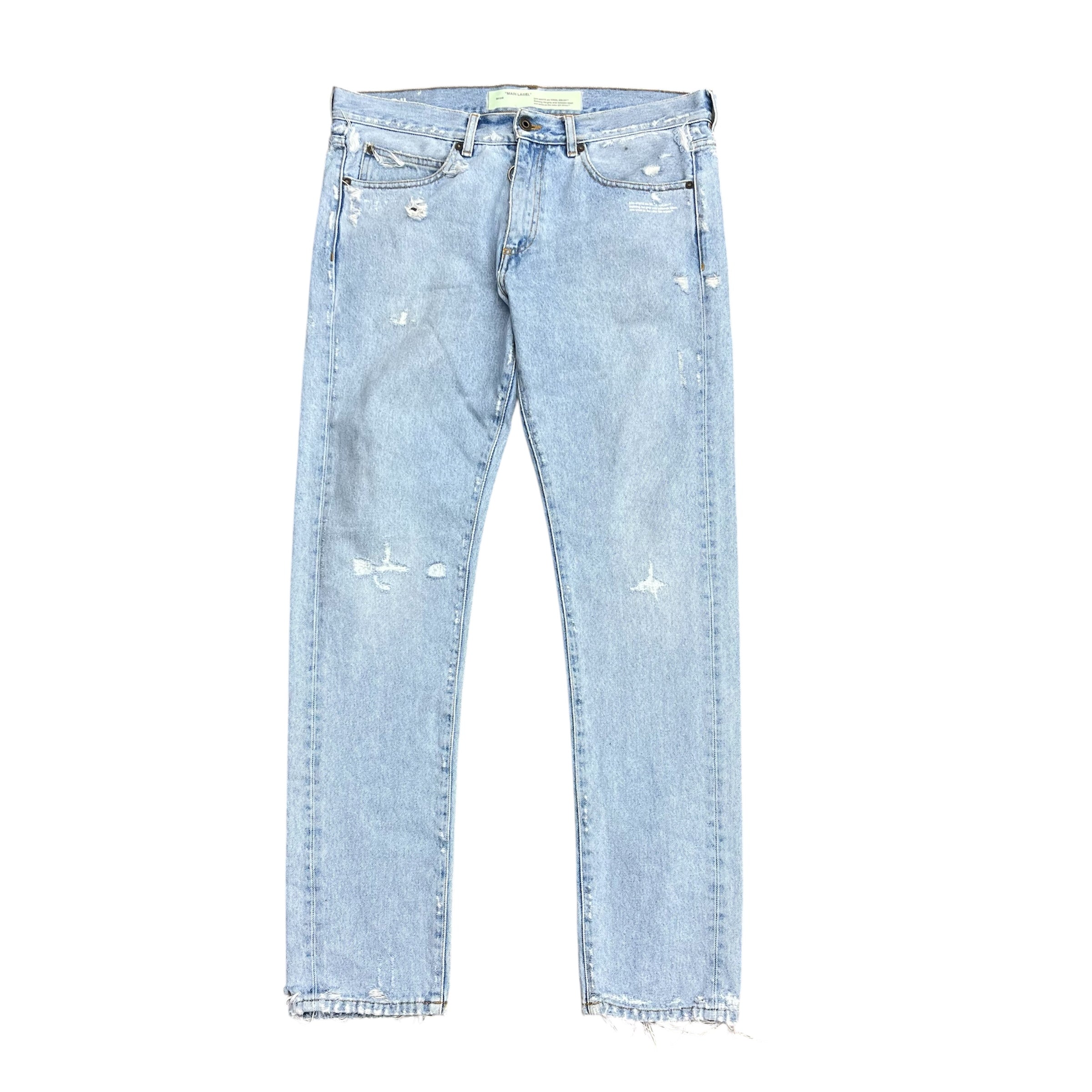 OFF WHITE “TEMPERATURE” LOGO DENIM