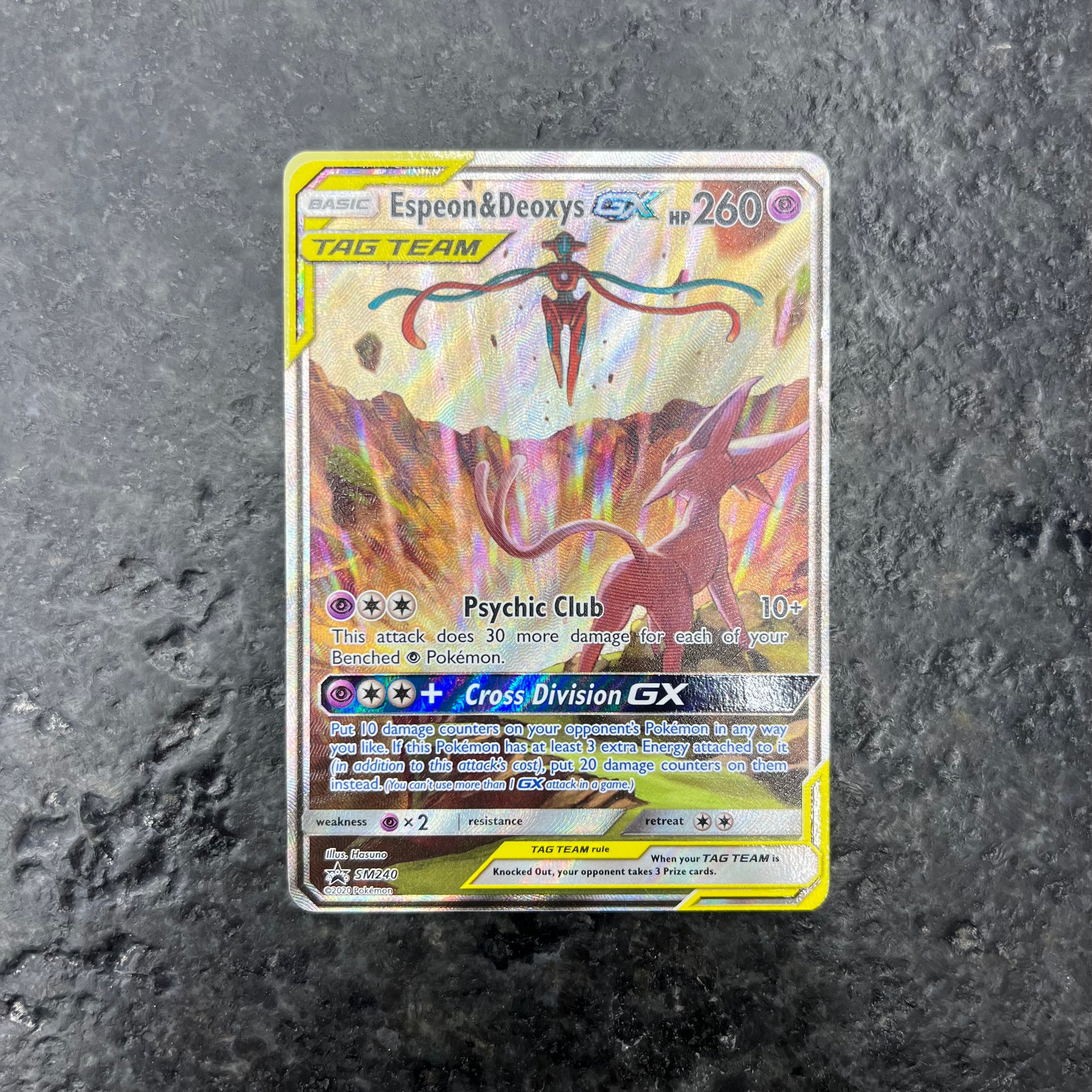 ESPEON & DEOXYS GX TAG TEAM FULL ART BLACK STAR PROMO (NM)