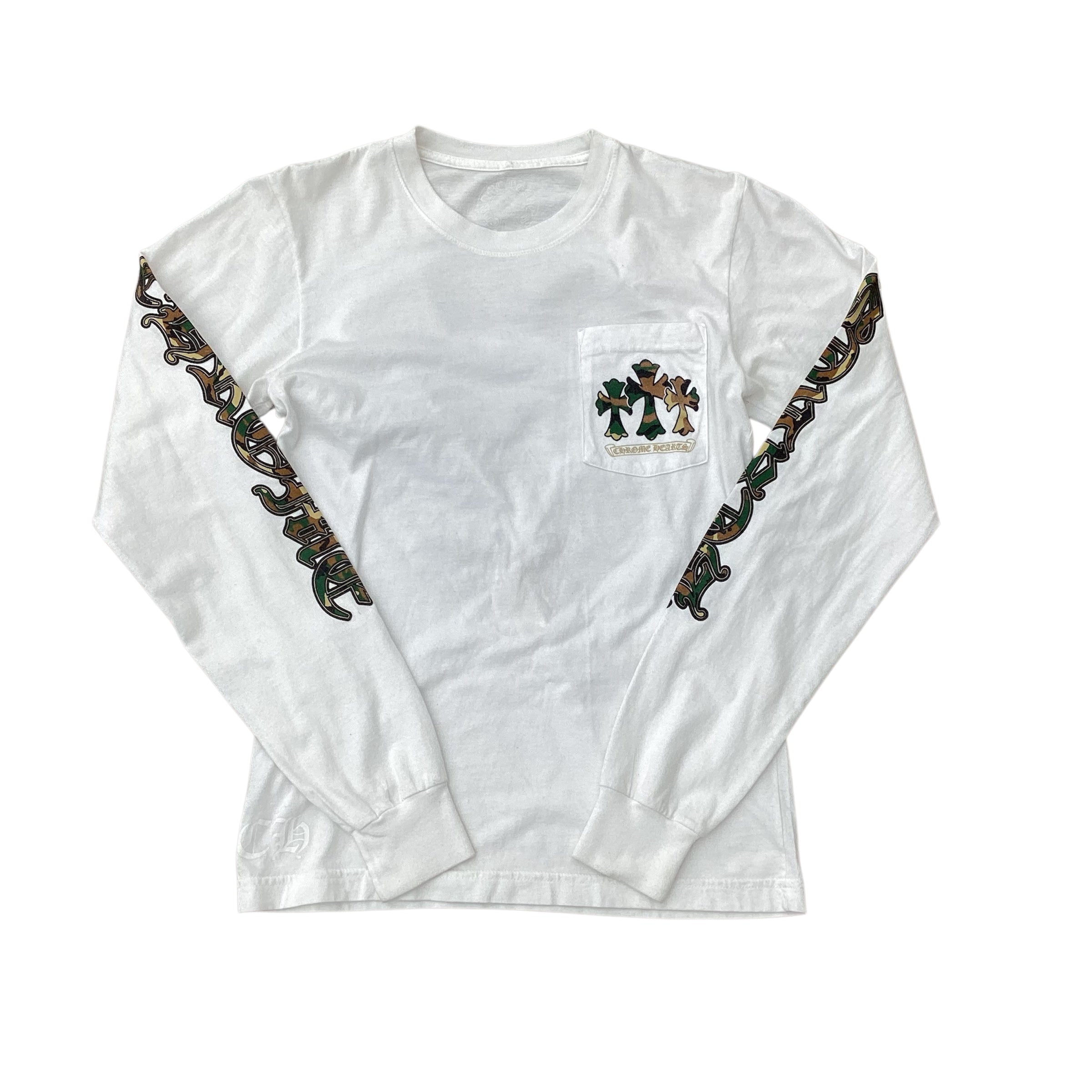 CHROME HEARTS TRIPLE CROSS CAMO HORSESHOE LOGO LONGSLEEVE