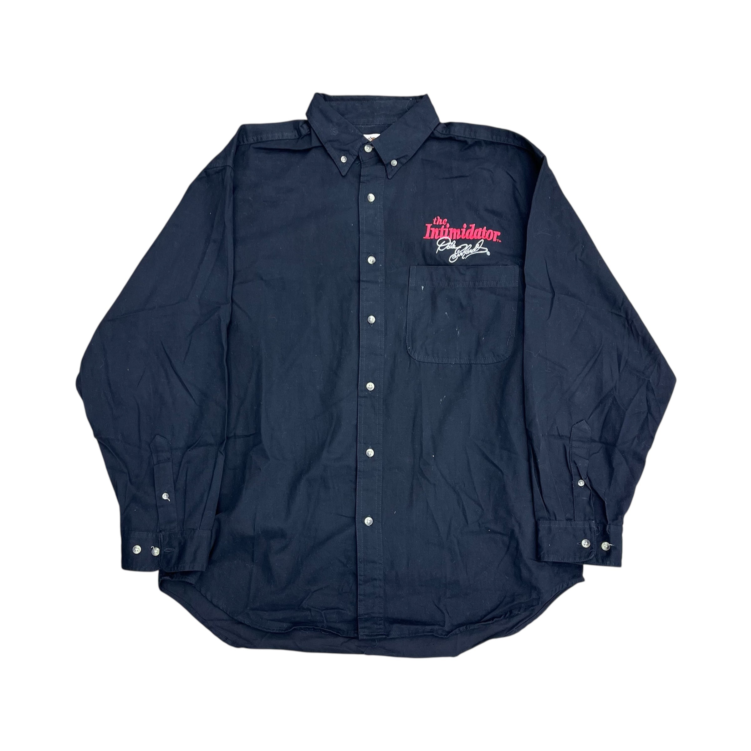 Y2K DALE EARNHARDT THE INTIMIDATOR CANVAS BUTTON UP