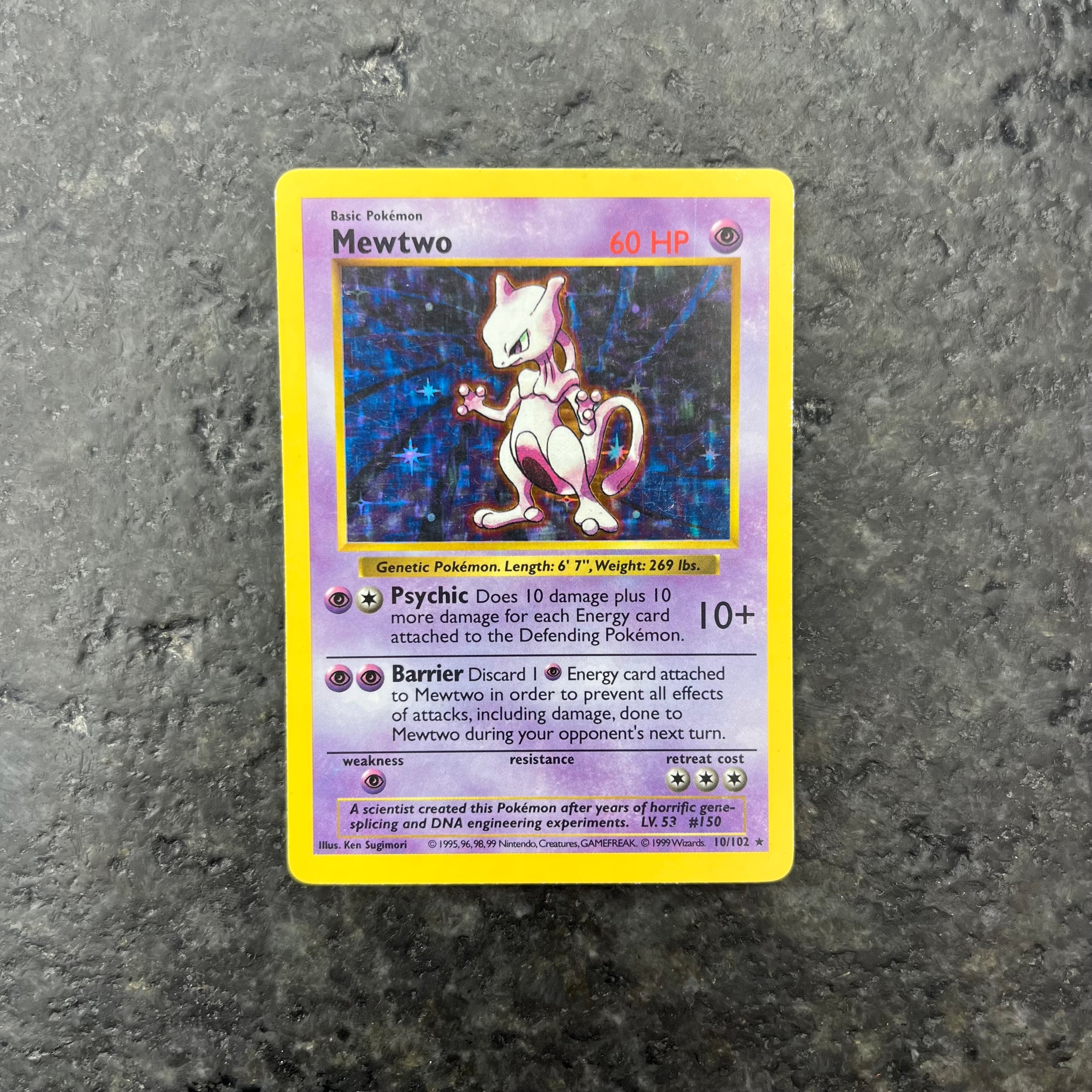 MEWTWO SHADOWLESS BASE SET 10/102 (LP)