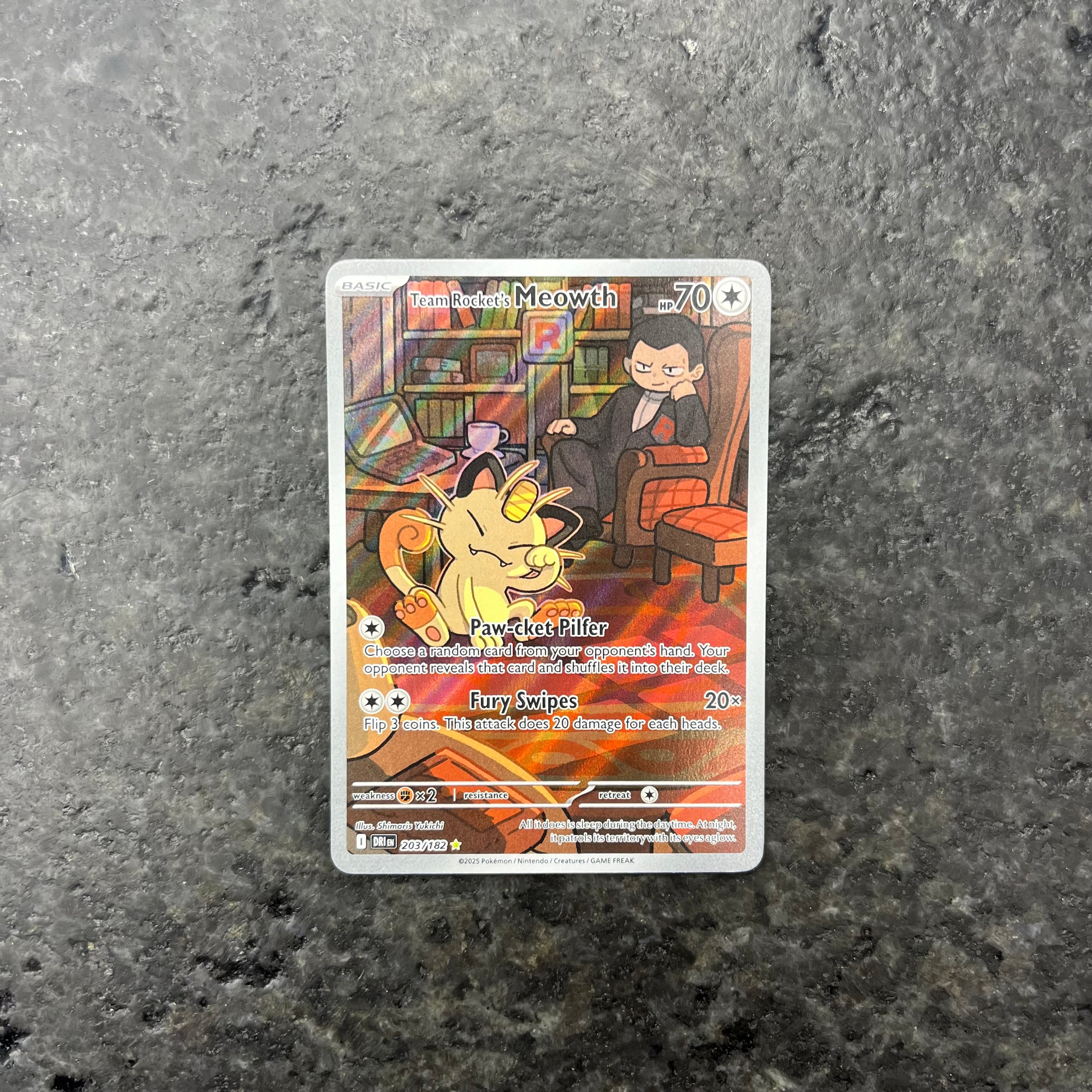 TEAM ROCKET’S MEOWTH ALT ART 213/182 (NM)