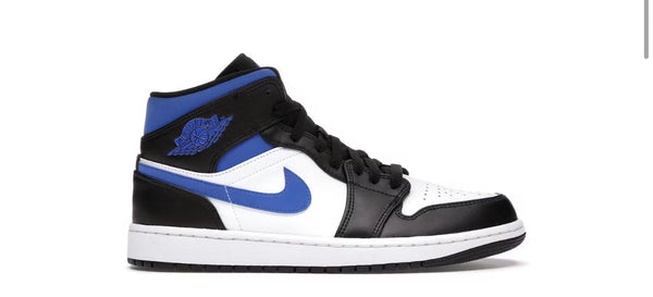 Jordan 1 Mid “White Black Racer Blue”