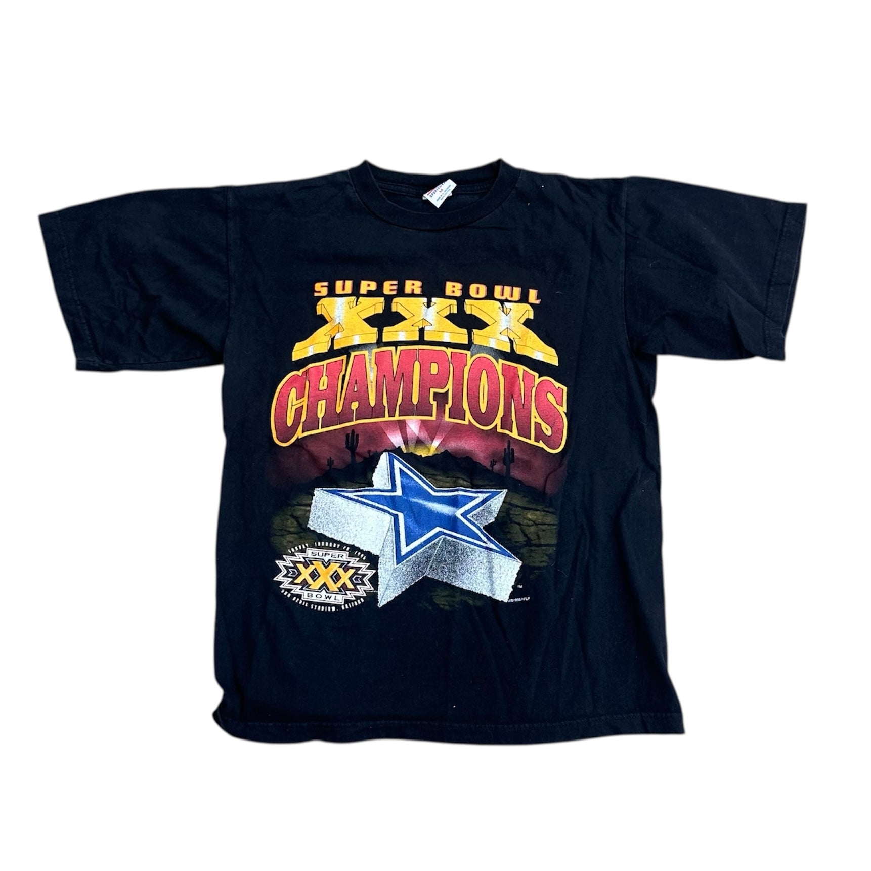 1995 DALLAS COWBOYS SUPER BOWL XXX TEE (LR)