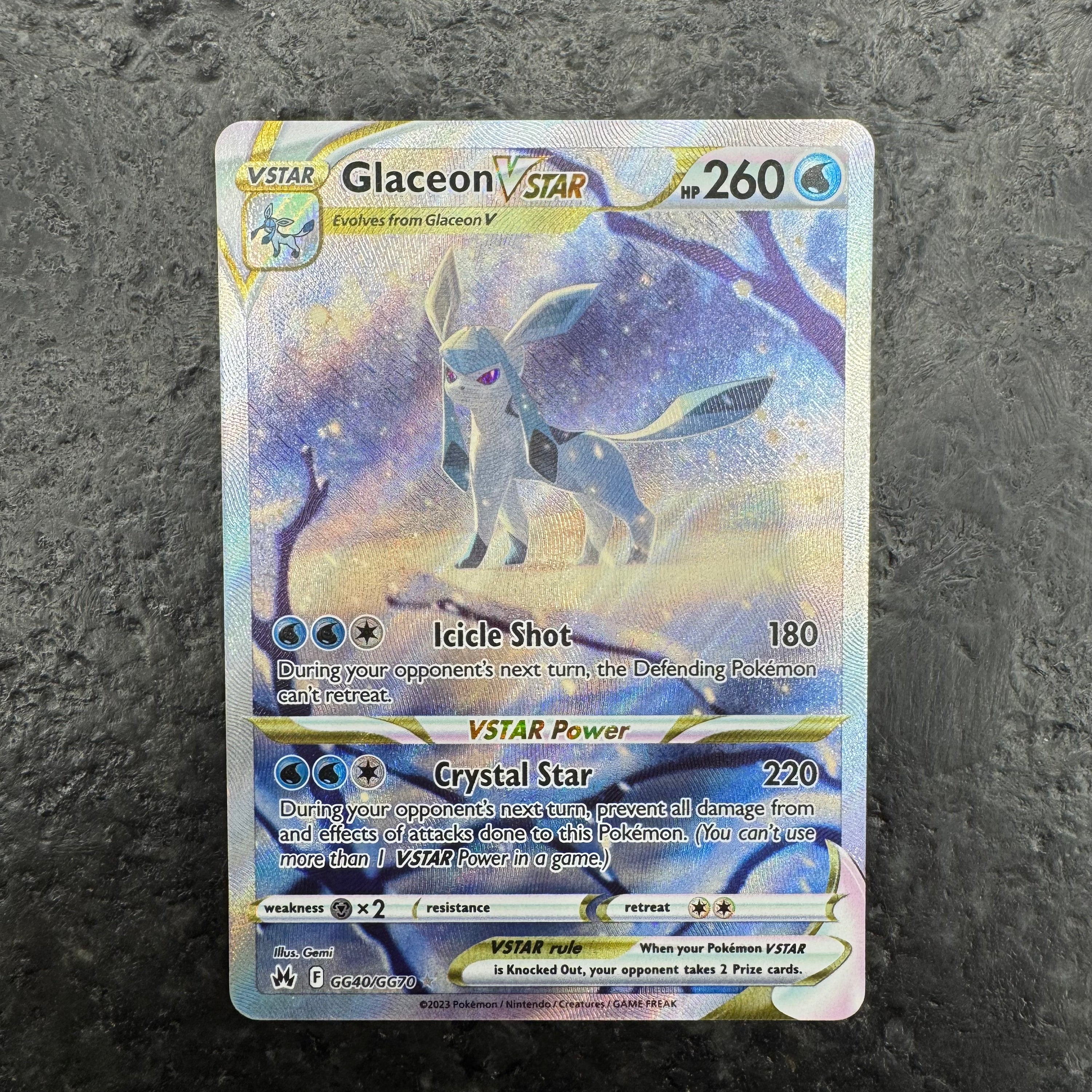 GLACEON VSTAR FULL ART GG40/GG70 (NM)