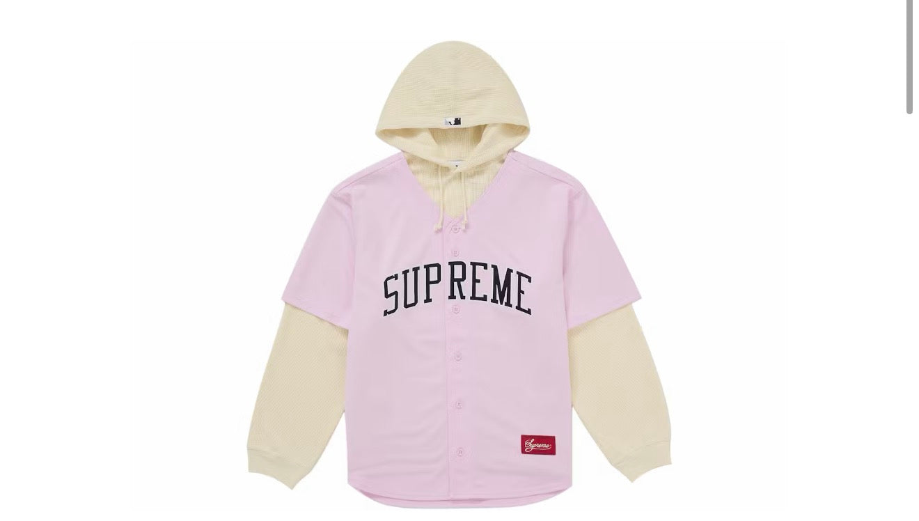 Supreme Chicago White Sox Hooded Baseball Jersey “Pink”