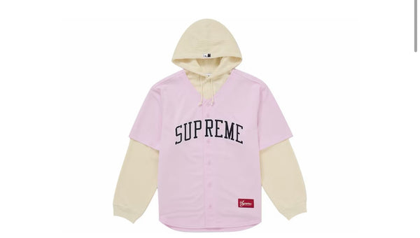 Supreme Chicago White Sox Hooded Baseball Jersey “Pink”