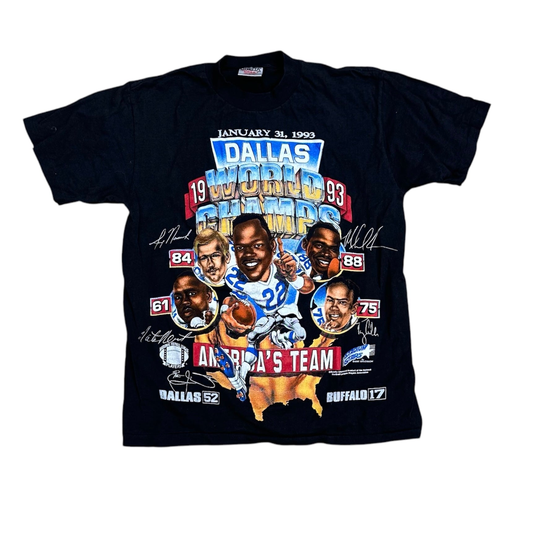 1993 DALLAS COWBOYS AMERICAS TEAM EXPLOSION TEE (LR)