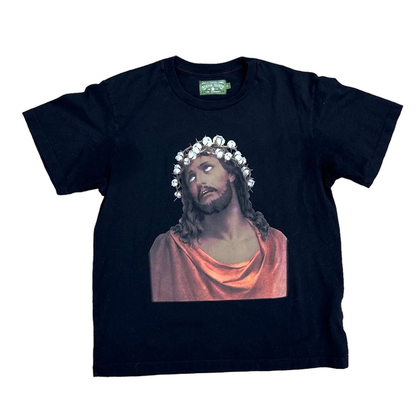 JESUS DENIM TEARS TEE – Thevaultdtx