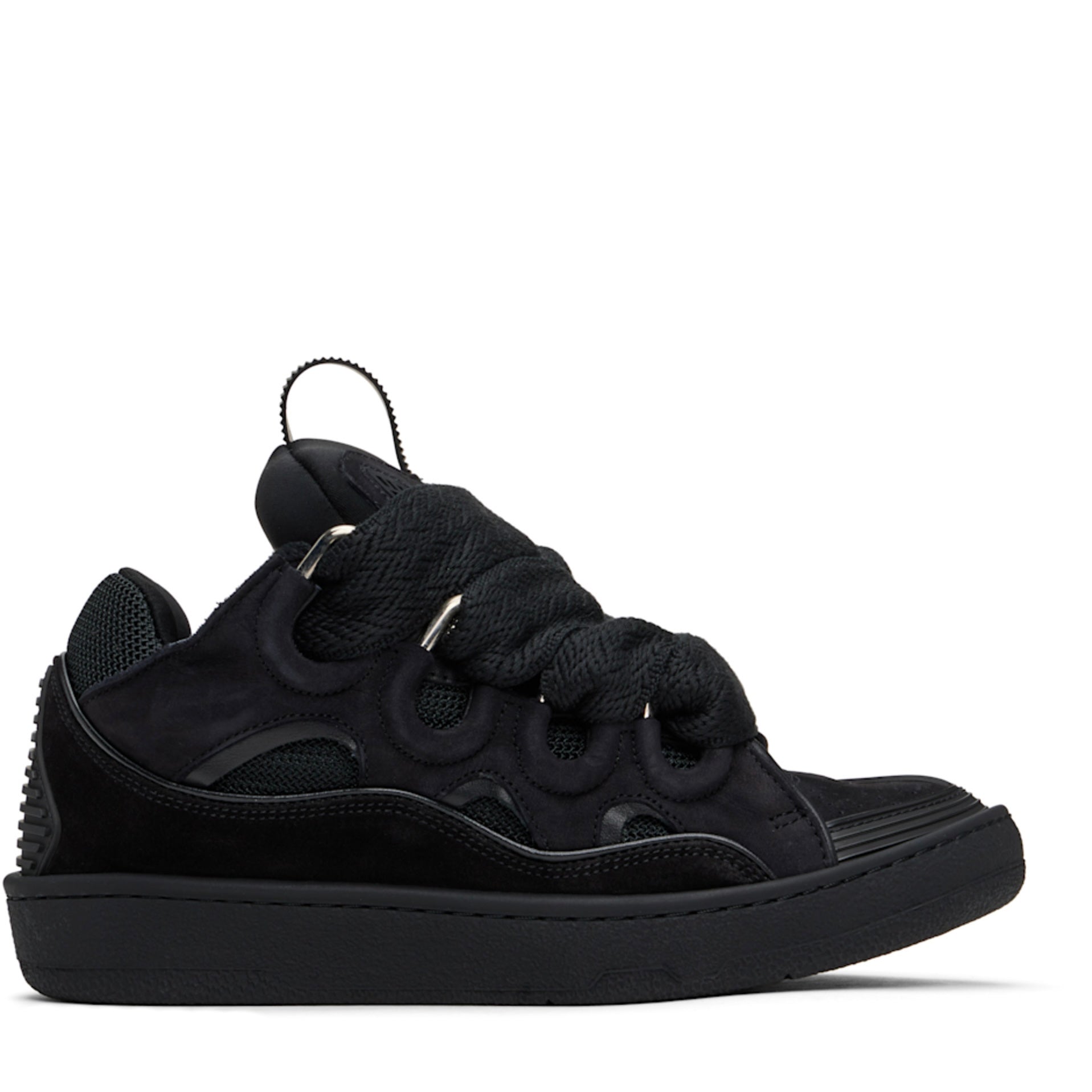 LANVIN LEATHER CURB SNEAKERS “BLACK”