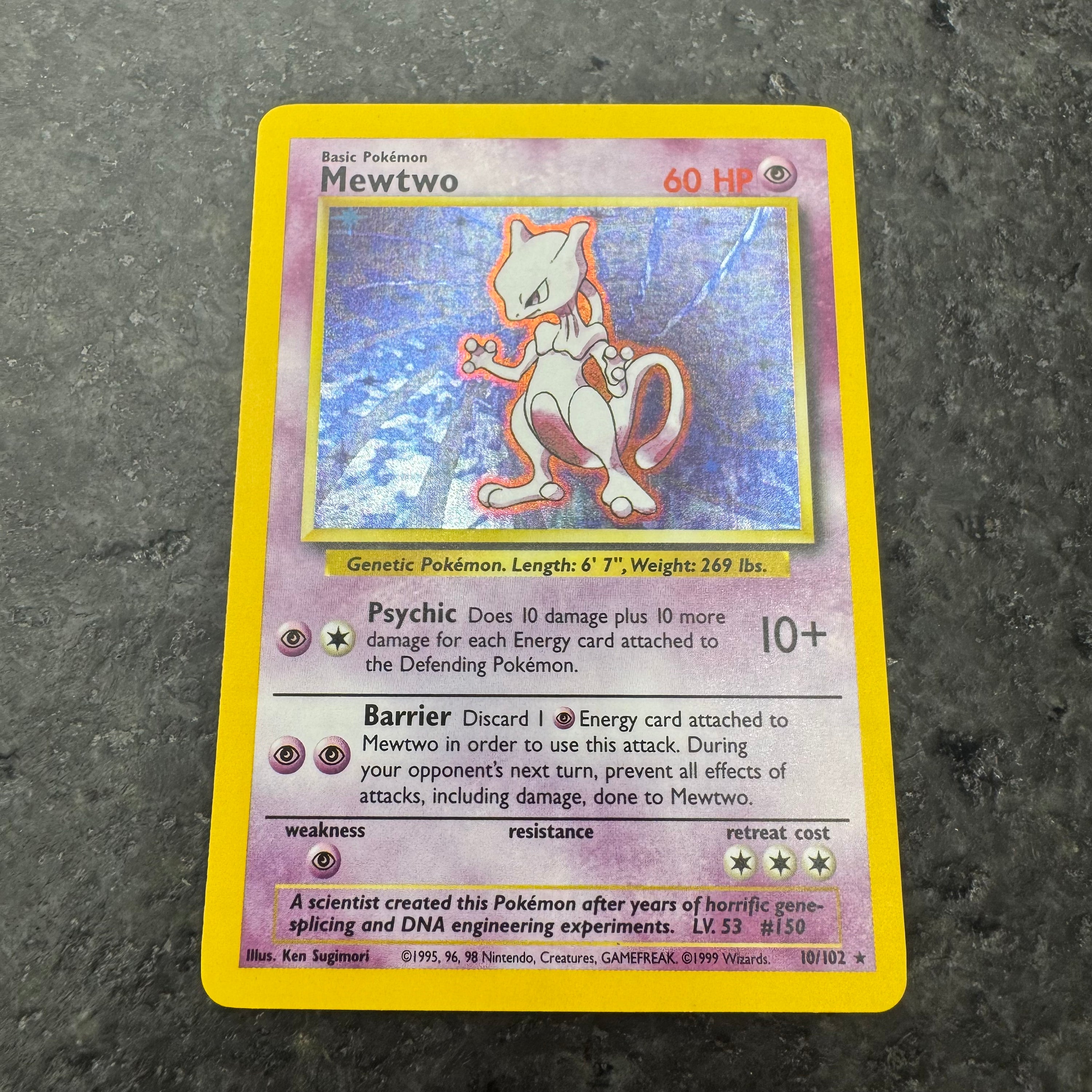 MEWTWO BASE SET HOLO 10/102 (NM) VDTX MEWTWO BASE SET HOLO 10/102 (NM) VDTX