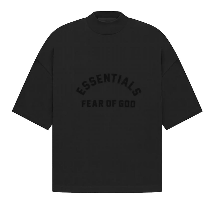 FEAR OF GOD ESSENTAILS ARCH LOGO TEE - JET BLACK