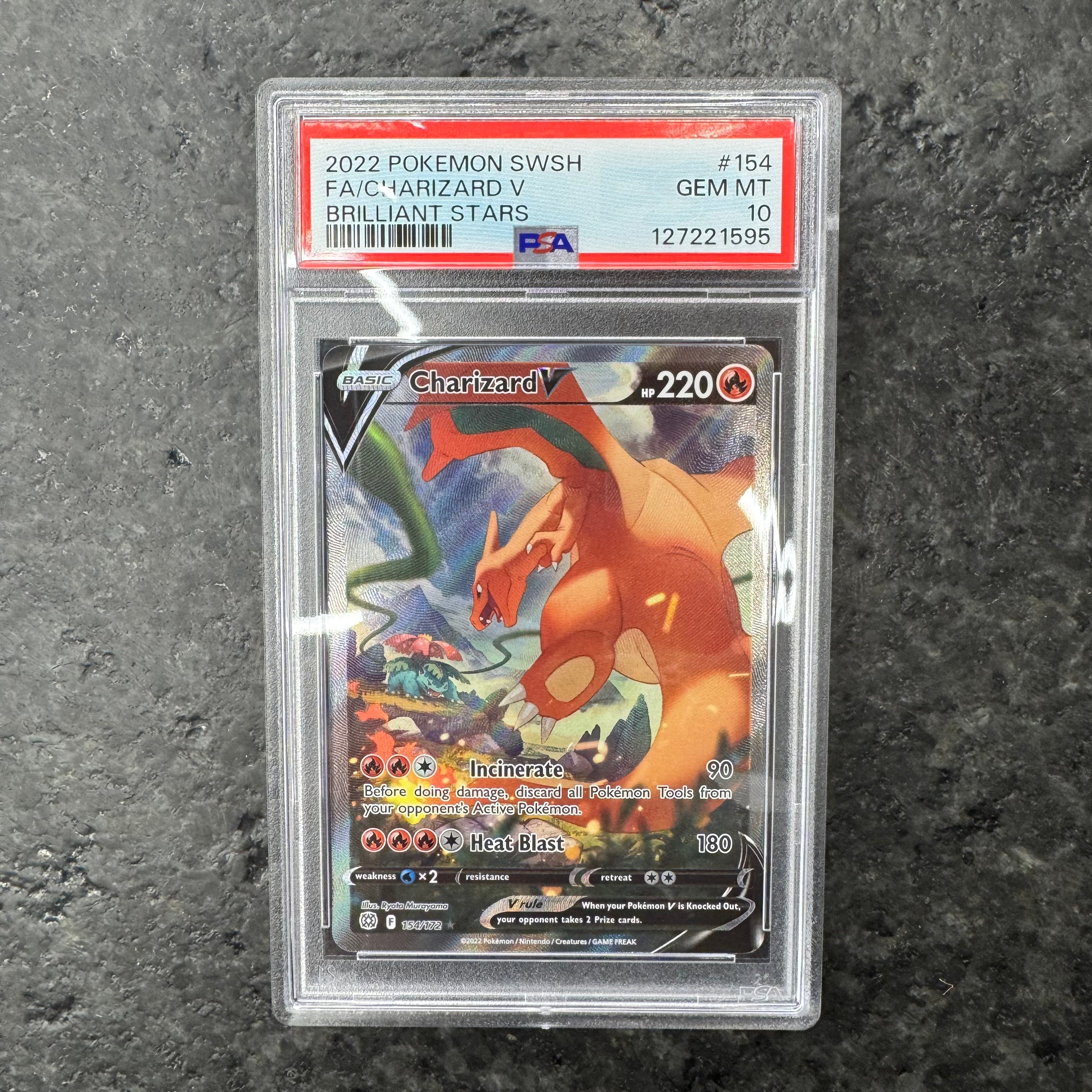 CHARIZARD V ALT ART 154/172 PSA 10